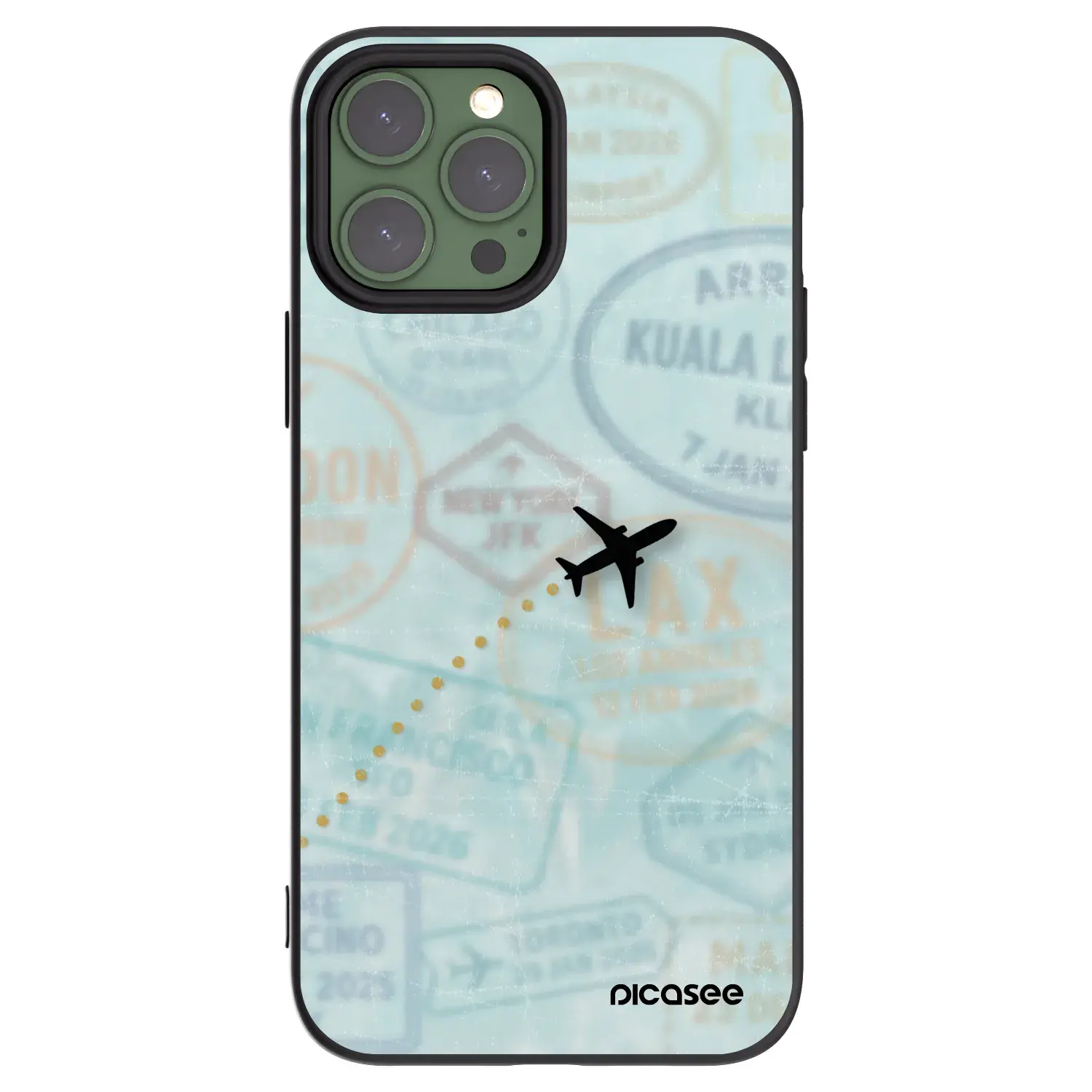 Silikonový černý obal pro Apple iPhone 13 Pro Max - FLIGHT PATH