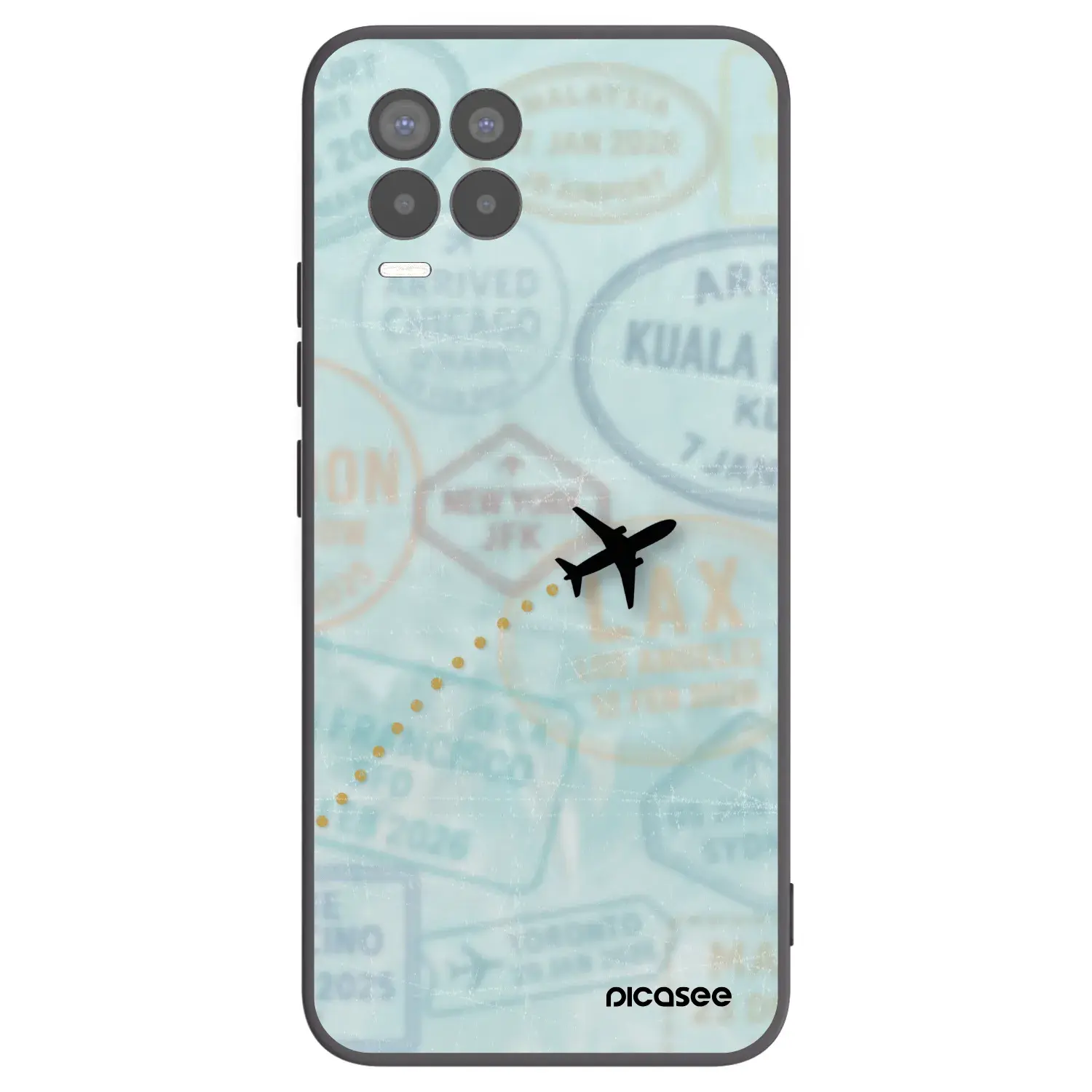 Silikonový černý obal pro Realme 8 Pro - FLIGHT PATH