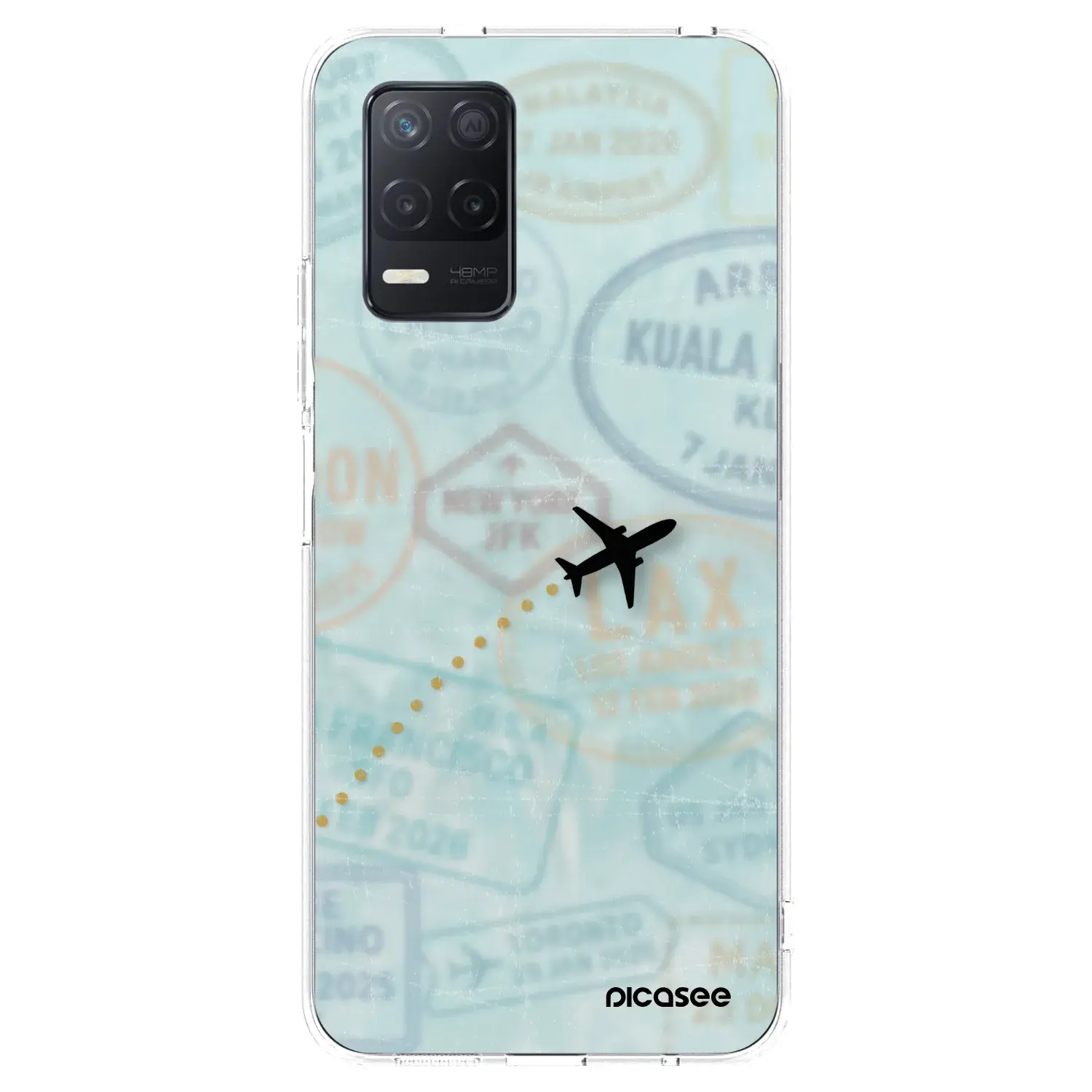 Silikonový průhledný obal pro Realme 8 5G - FLIGHT PATH