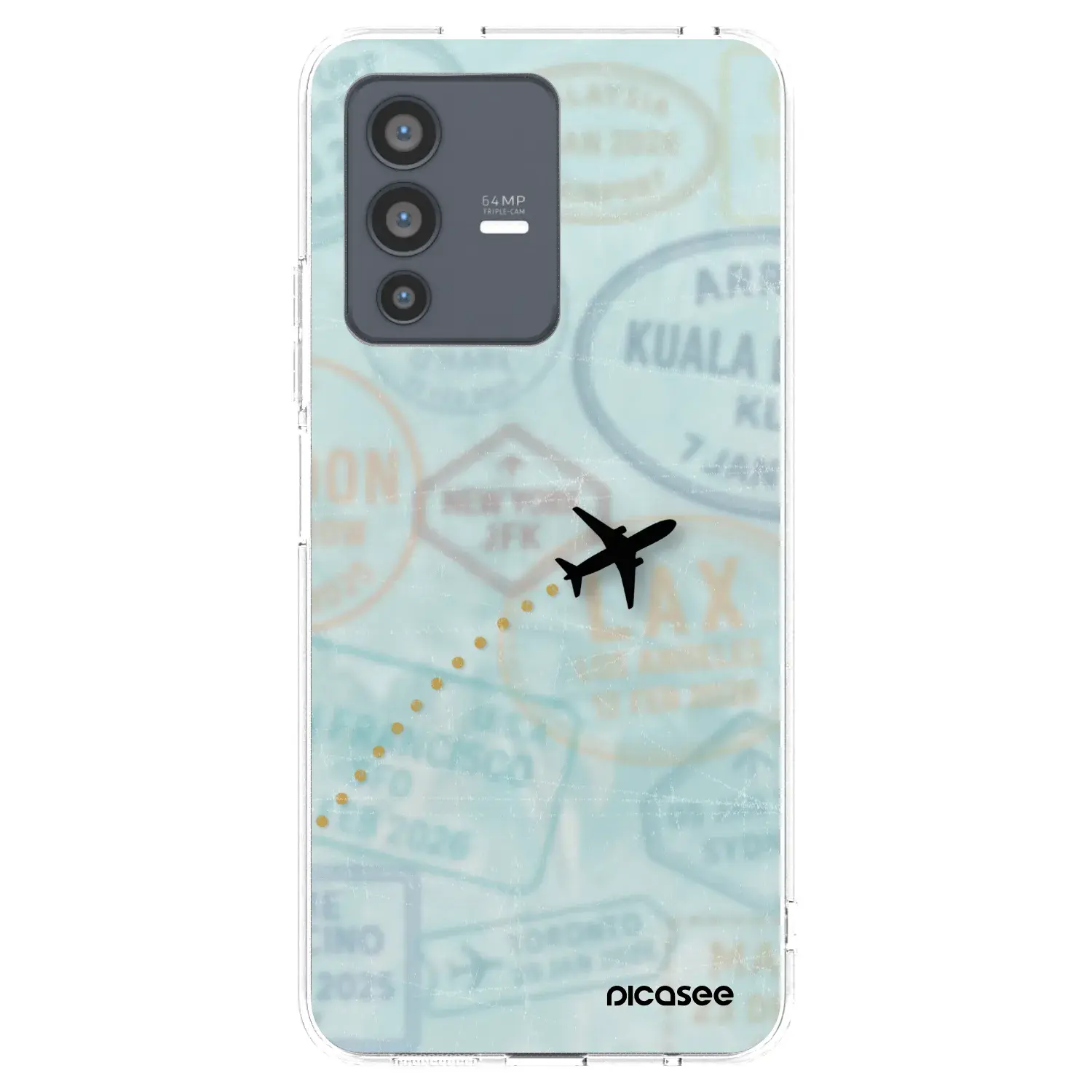 Silikonový průhledný obal pro Vivo V23 5G - FLIGHT PATH