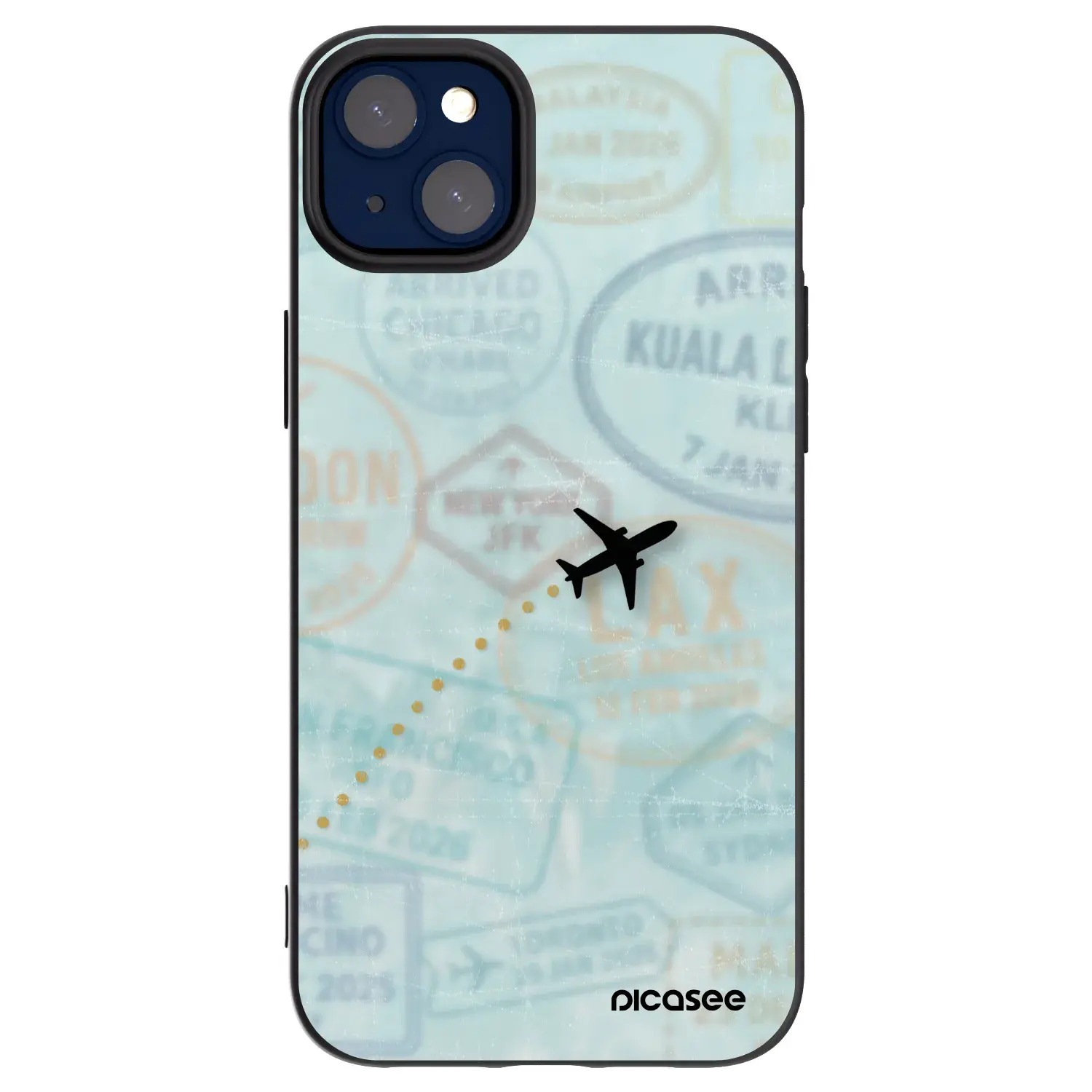 Silikonový černý obal pro Apple iPhone 14 Plus - FLIGHT PATH