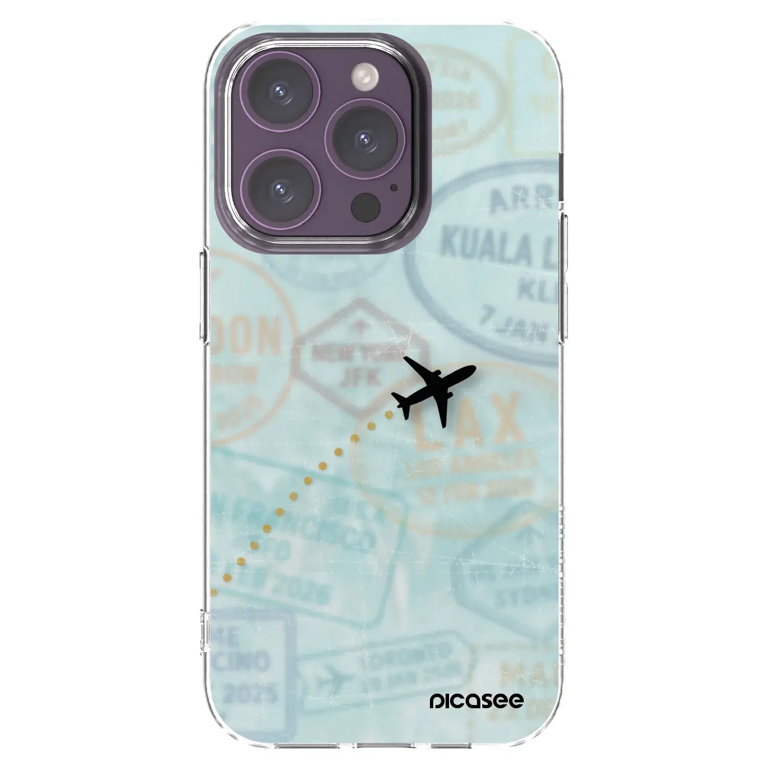 Silikonový průhledný obal pro Apple iPhone 14 Pro - FLIGHT PATH