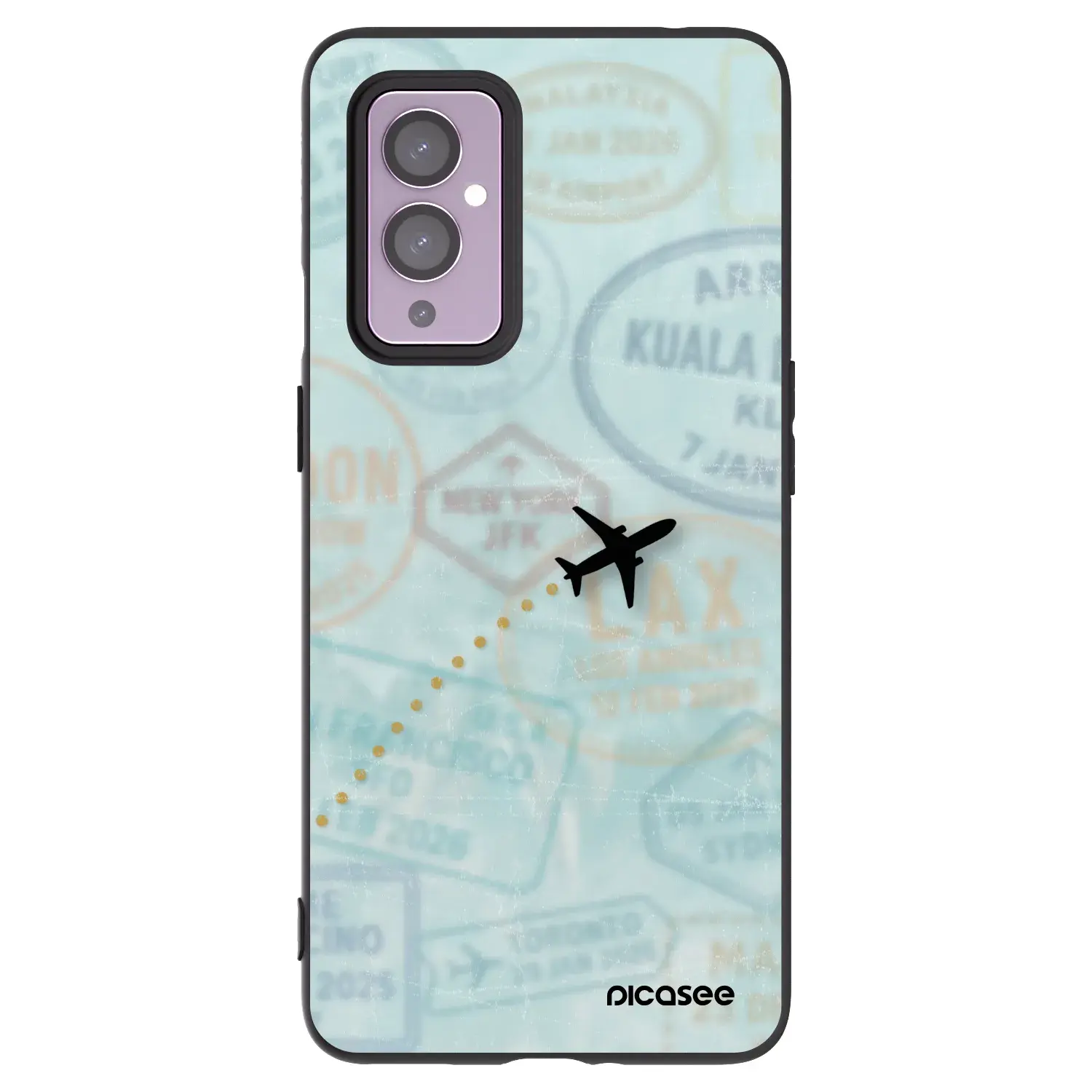 Silikonový černý obal pro OnePlus 9 - FLIGHT PATH