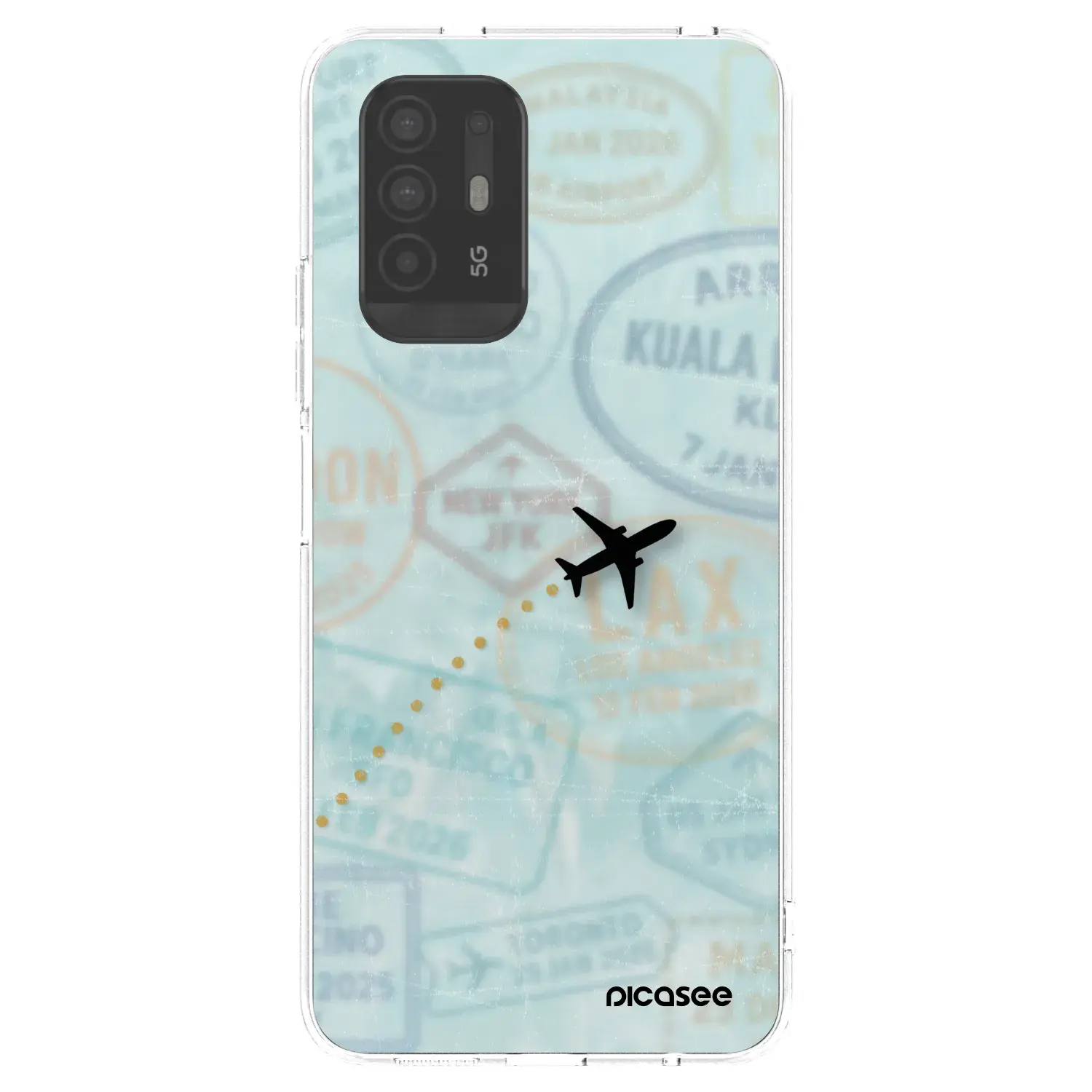 Silikonový průhledný obal pro OPPO A94 5G - FLIGHT PATH