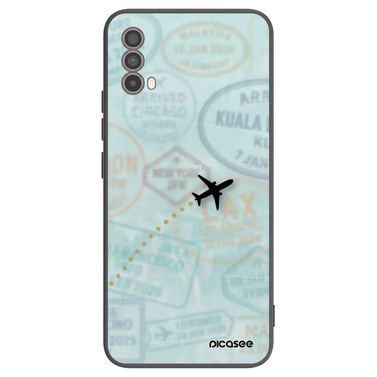 Silikonový černý obal pro Motorola Moto E40 - FLIGHT PATH