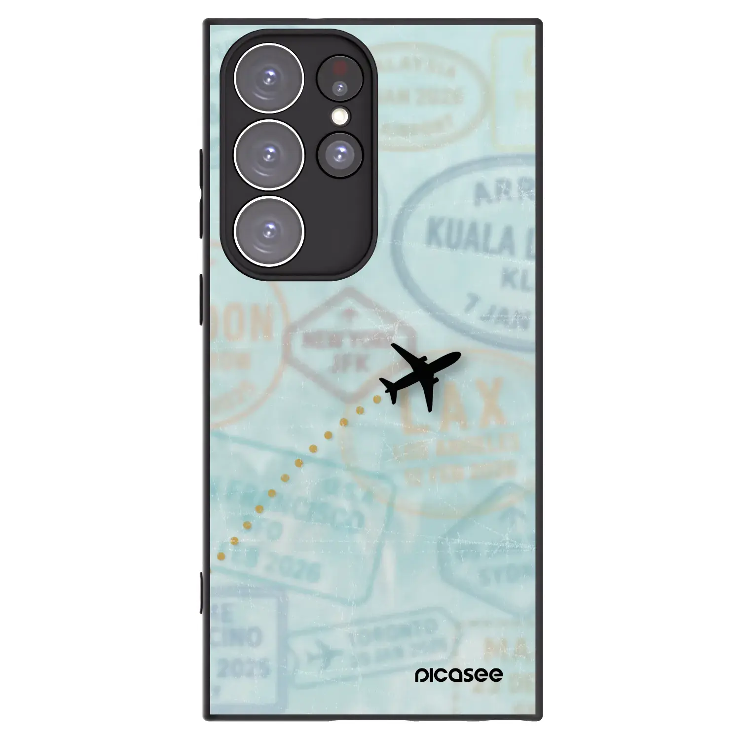 Silikonový černý obal pro Samsung Galaxy S23 Ultra 5G - FLIGHT PATH