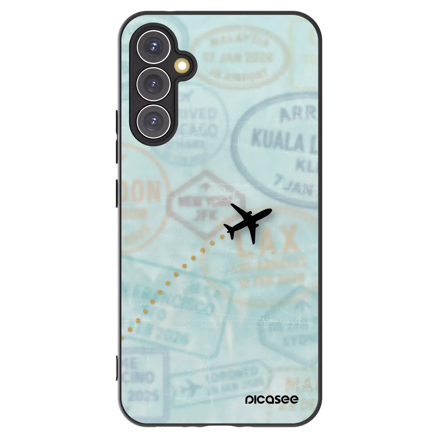 Silikonový černý obal pro Samsung Galaxy A34 5G A346B - FLIGHT PATH