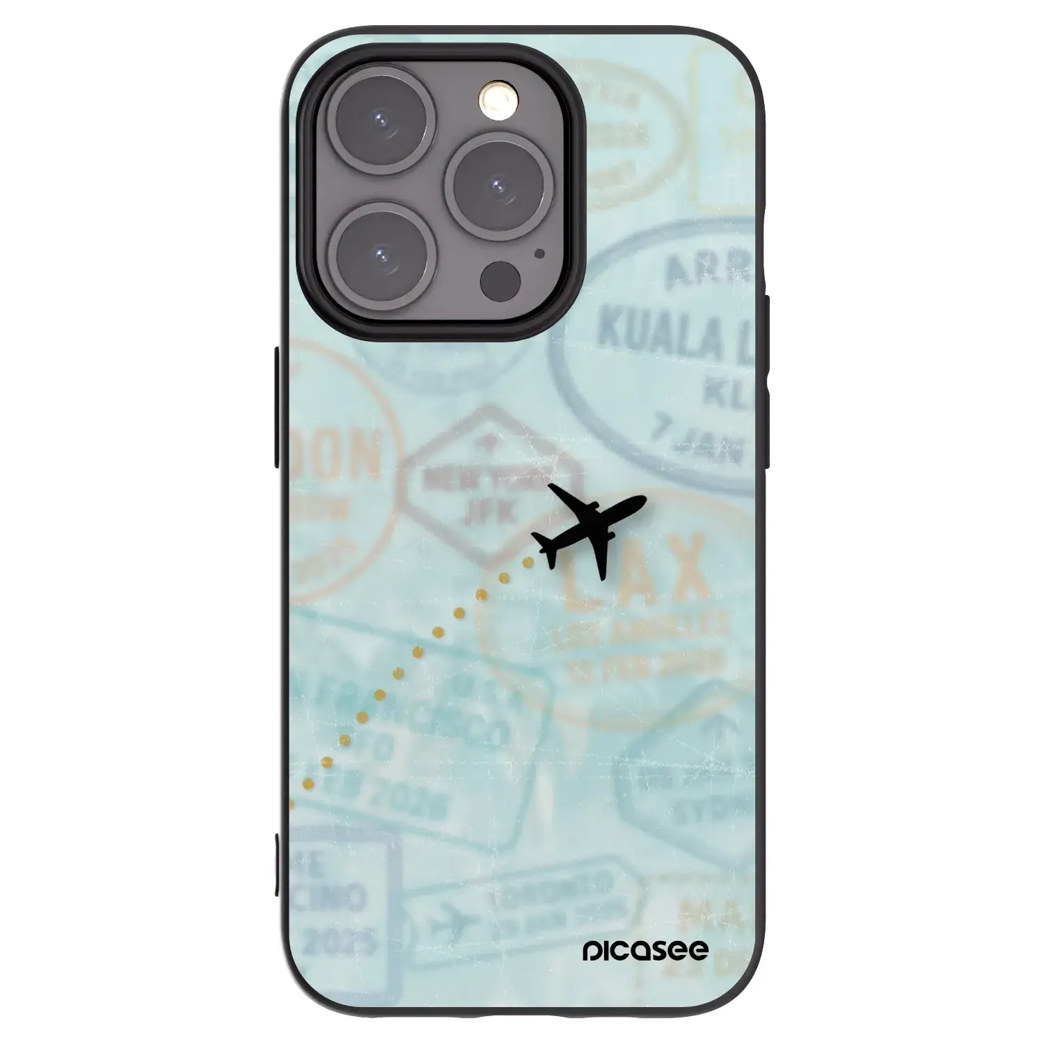 Silikonový černý obal pro Apple iPhone 15 Pro - FLIGHT PATH