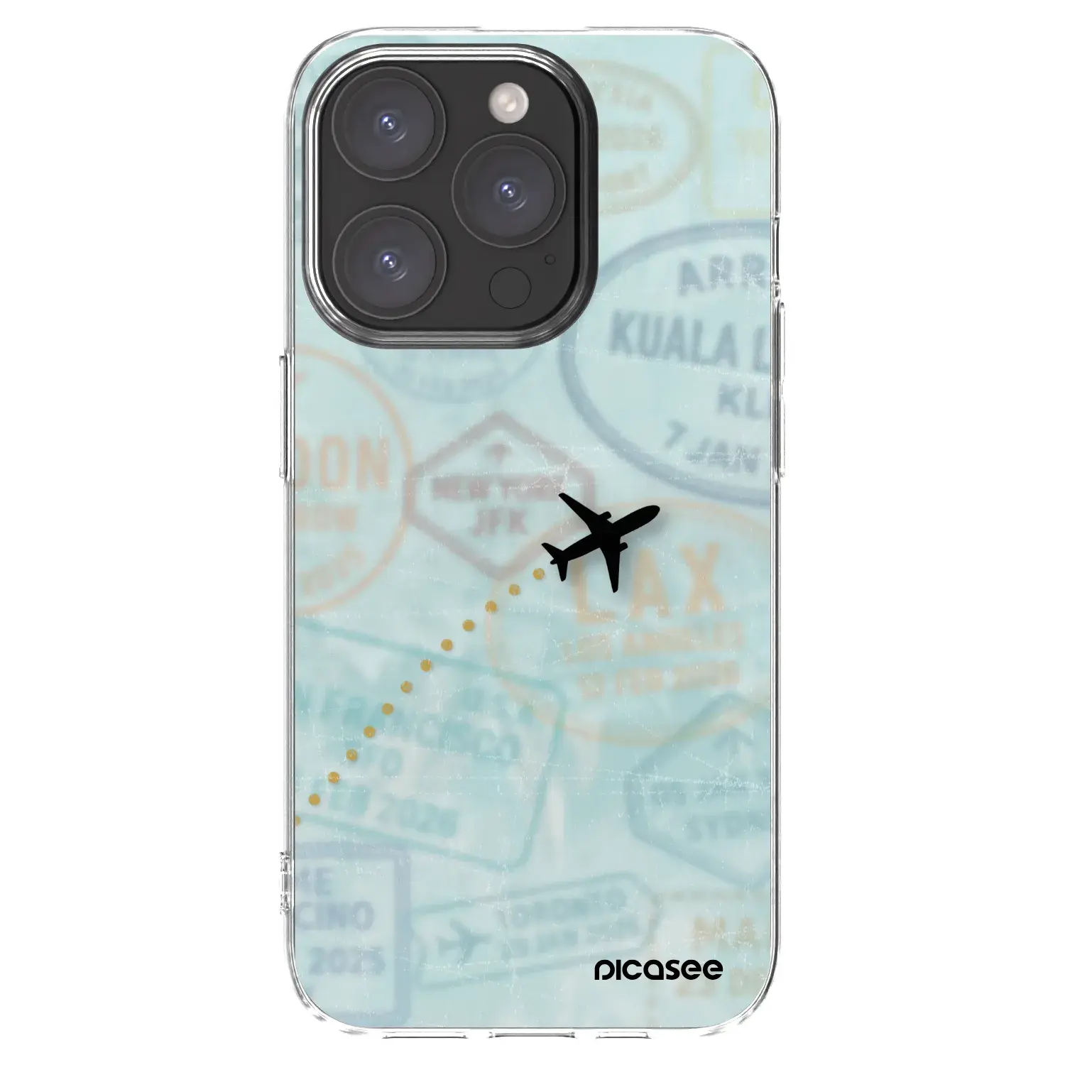 Silikonový průhledný obal pro Apple iPhone 15 Pro - FLIGHT PATH