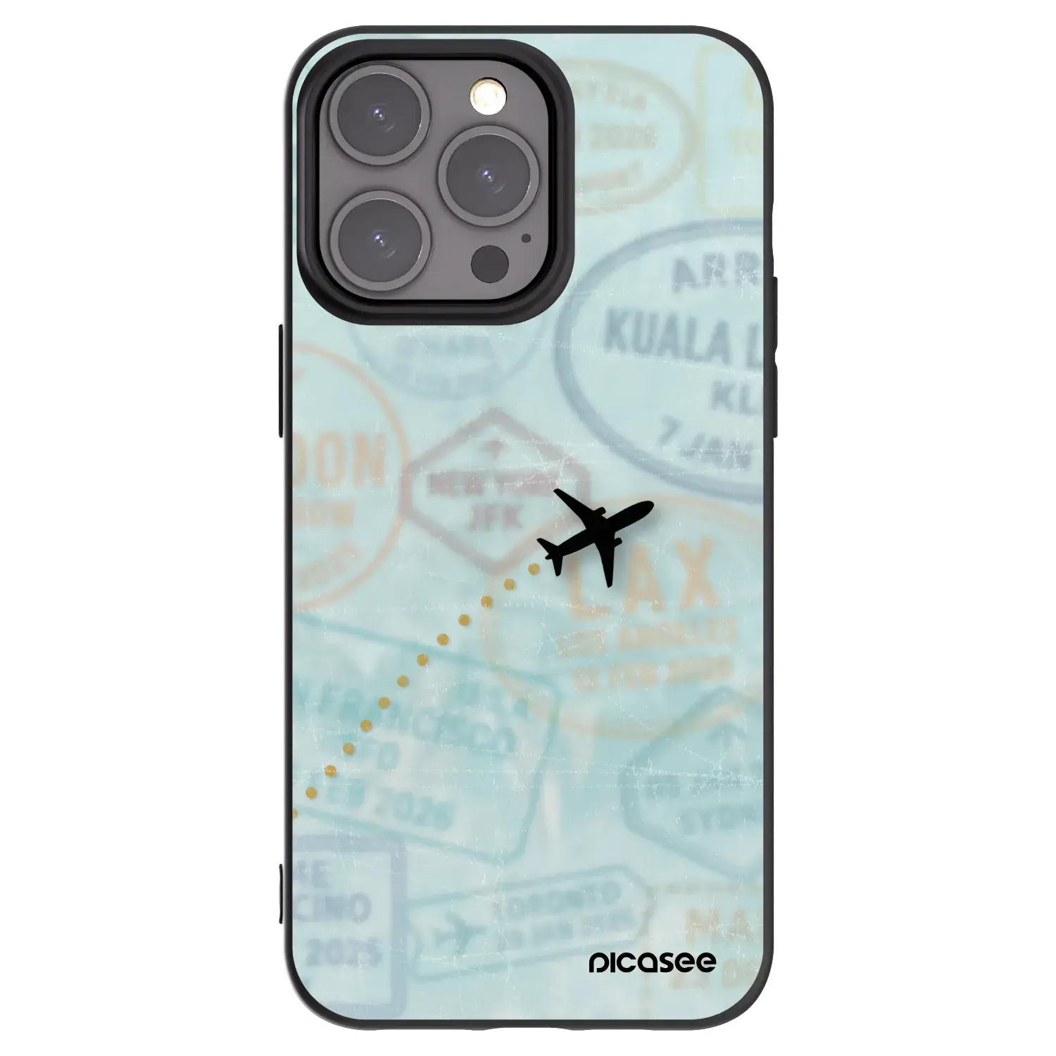 Silikonový černý obal pro Apple iPhone 15 Pro Max - FLIGHT PATH
