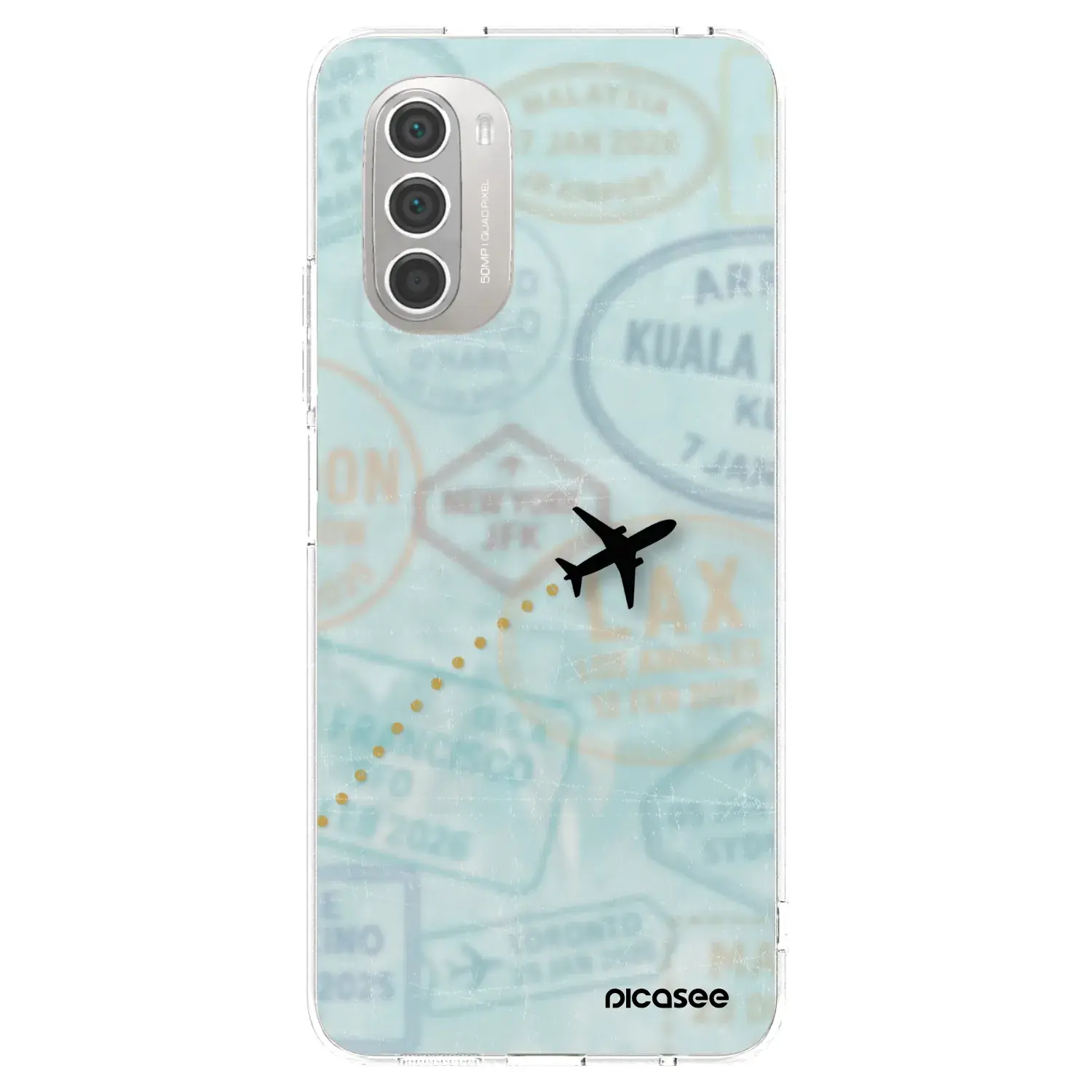 Silikonový průhledný obal pro Motorola Moto G51 - FLIGHT PATH