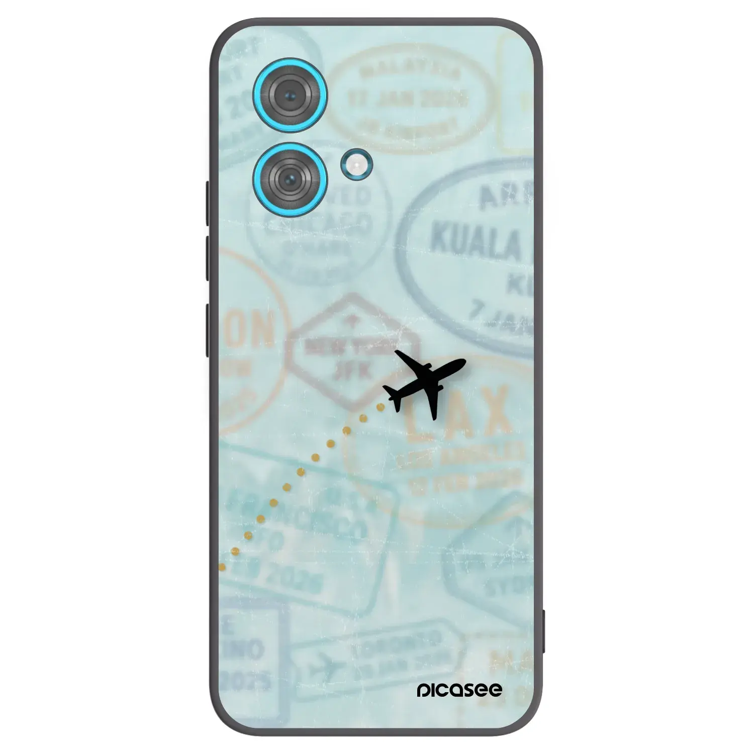 Silikonový černý obal pro Motorola Edge 40 Neo - FLIGHT PATH