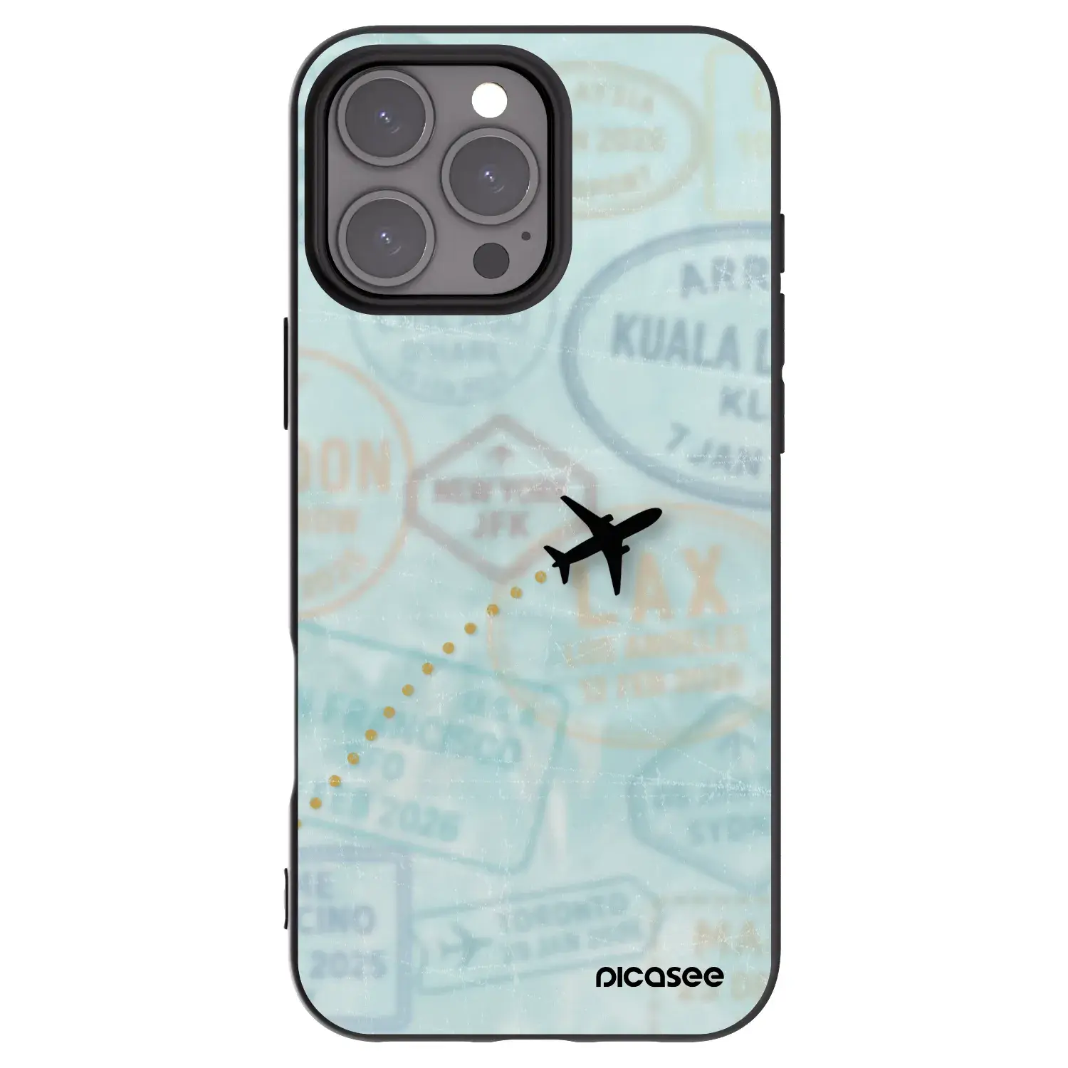 Silikonový černý obal pro Apple iPhone 16 Pro Max - FLIGHT PATH