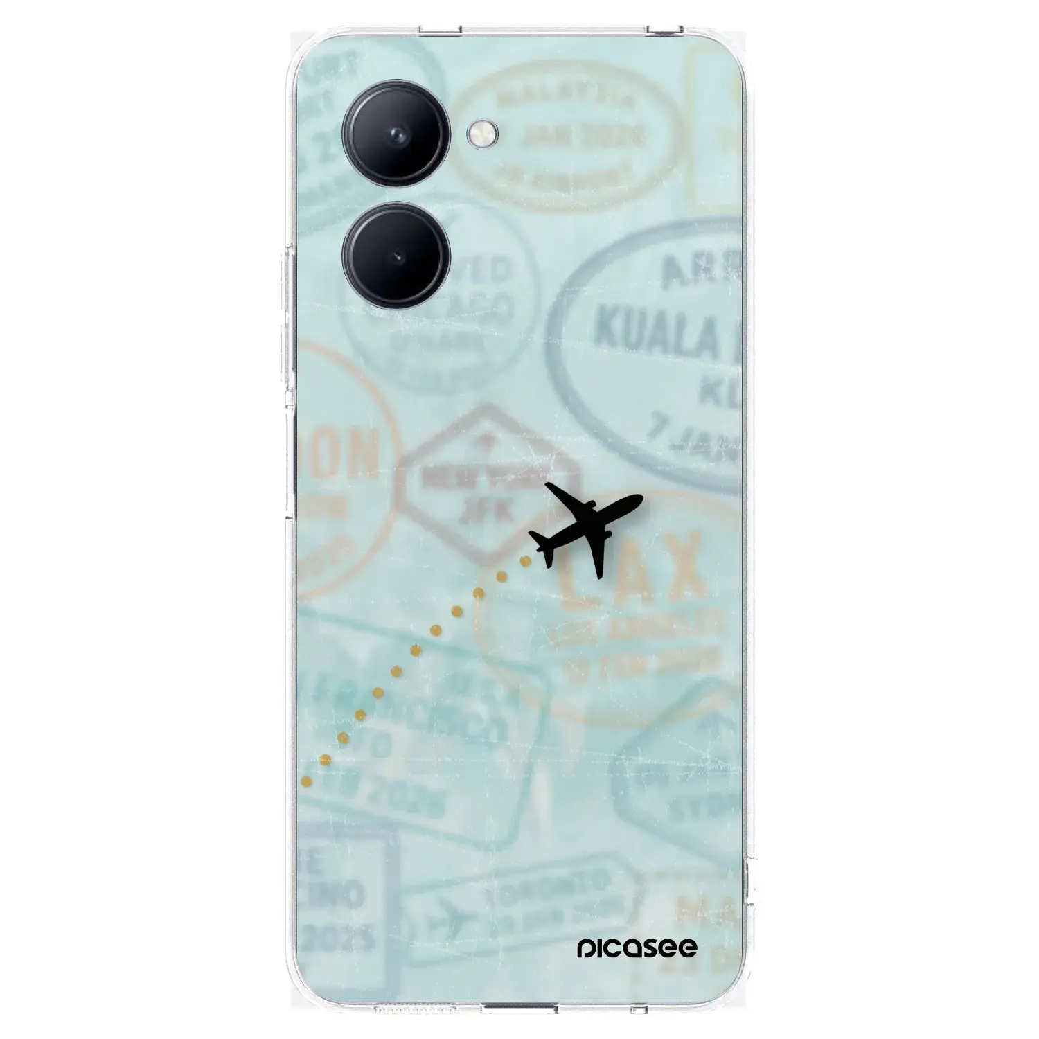 Silikonový průhledný obal pro Realme C33 (2023) - FLIGHT PATH