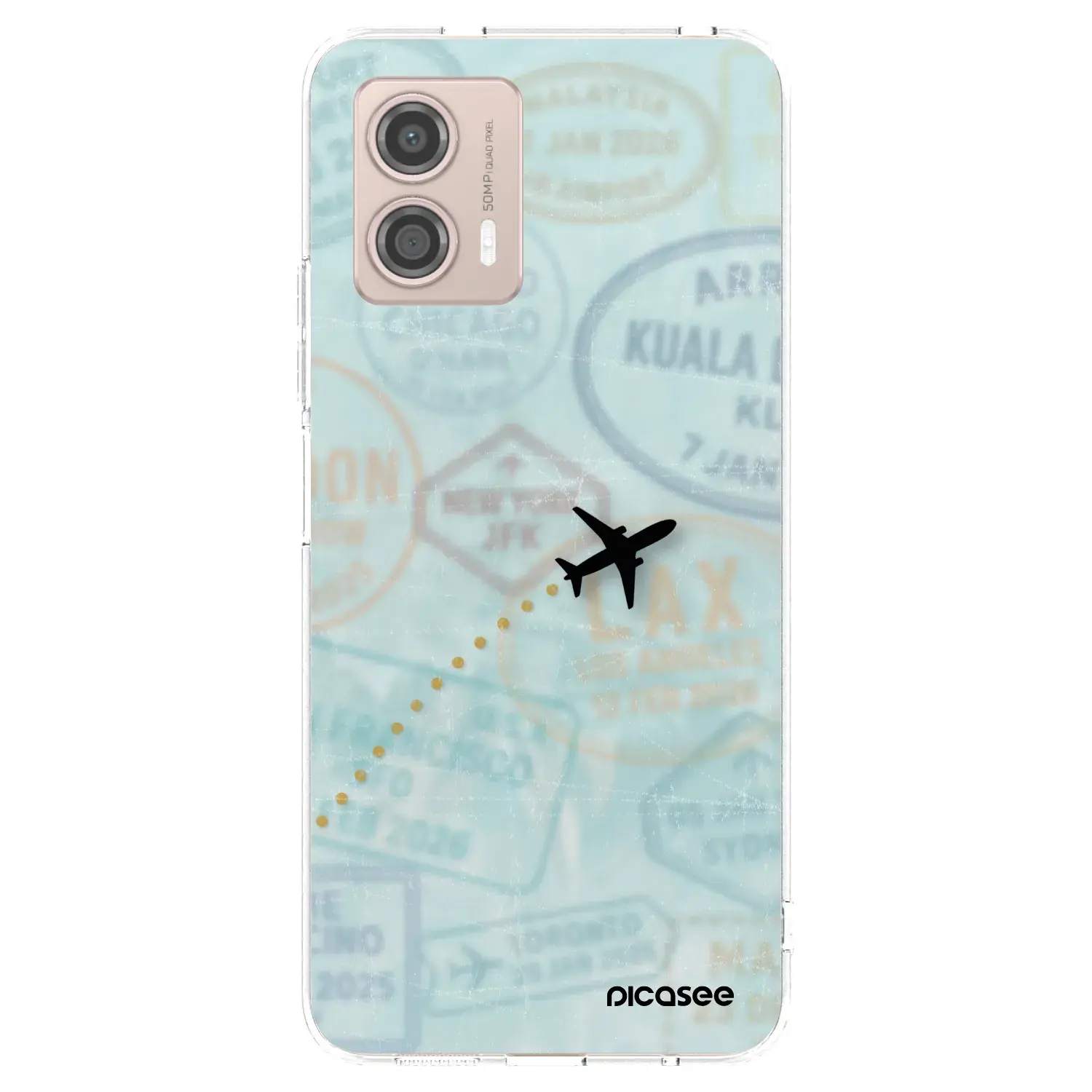Silikonový průhledný obal pro Motorola Moto G53 5G - FLIGHT PATH