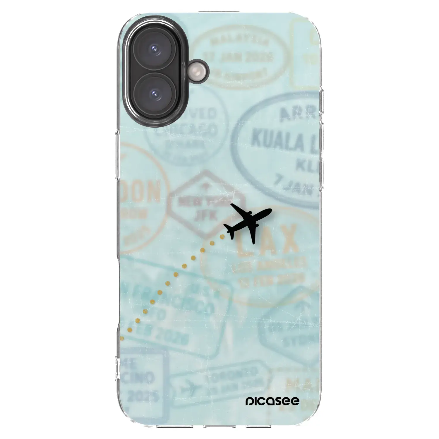 Silikonový průhledný obal pro Apple iPhone 16 Plus - FLIGHT PATH