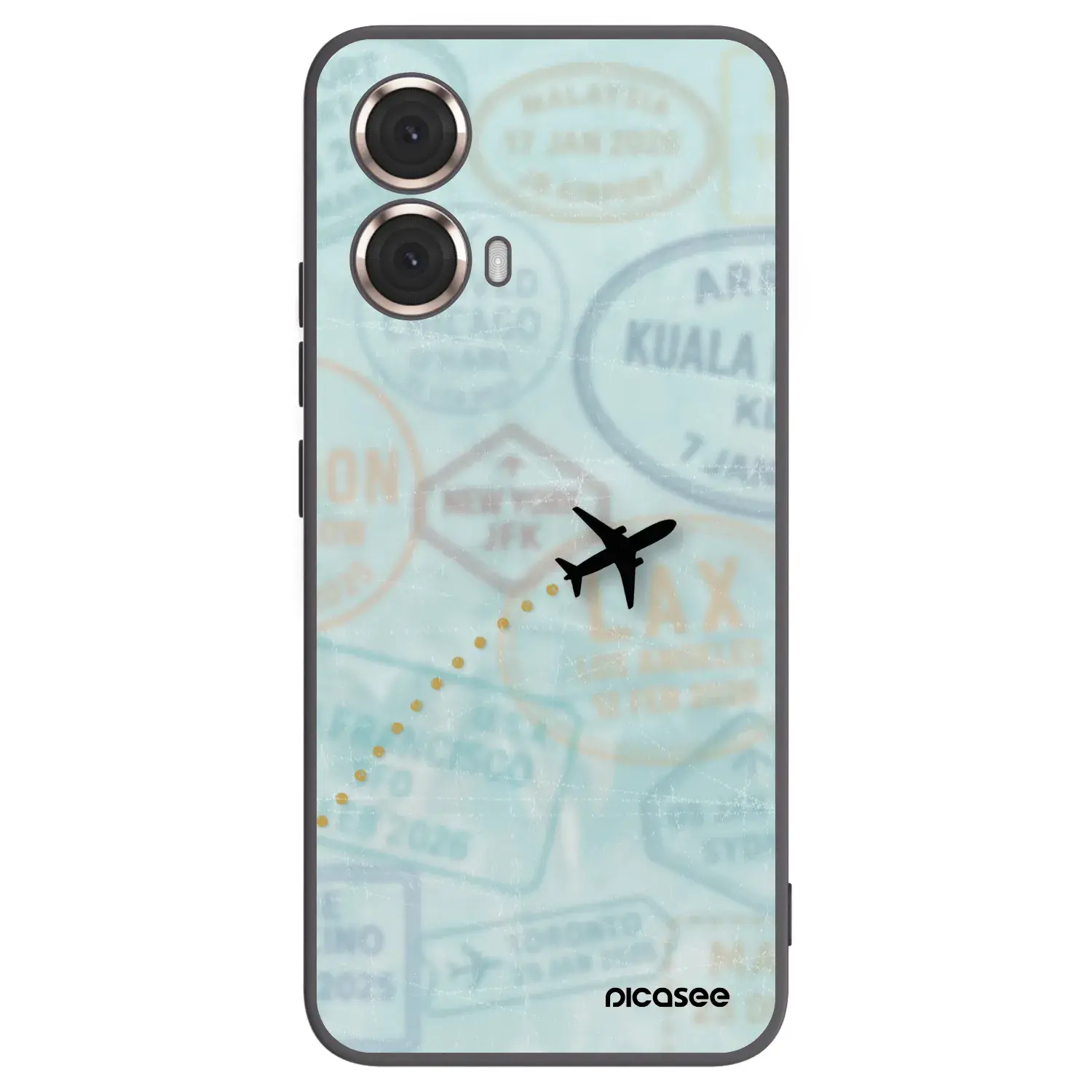Silikonový černý obal pro Motorola Moto G85 - FLIGHT PATH
