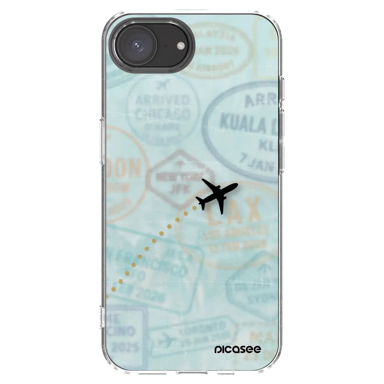Silikonový průhledný obal pro Apple iPhone 16e - FLIGHT PATH