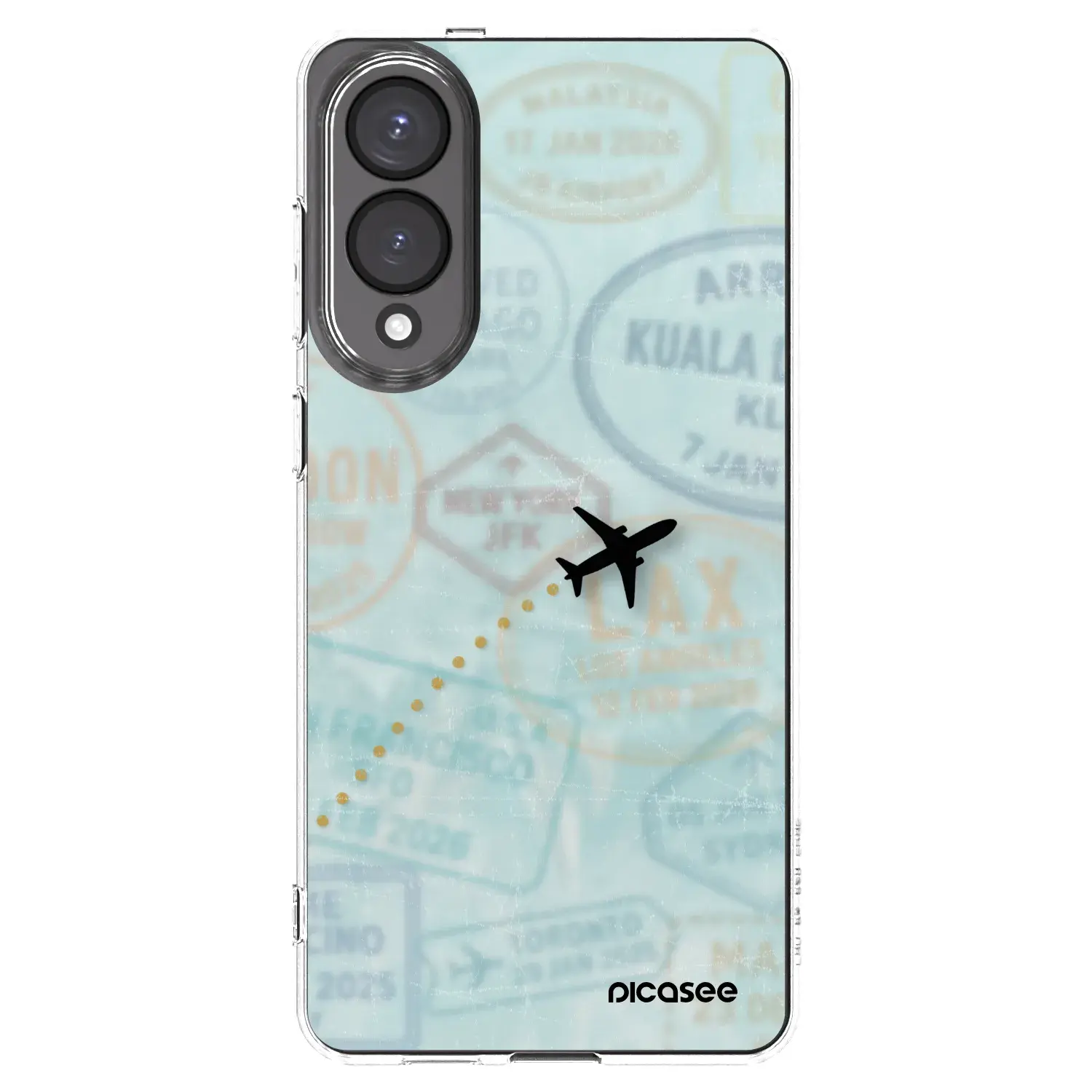 Silikonový průhledný obal pro Samsung Galaxy S25 Edge 5G - FLIGHT PATH