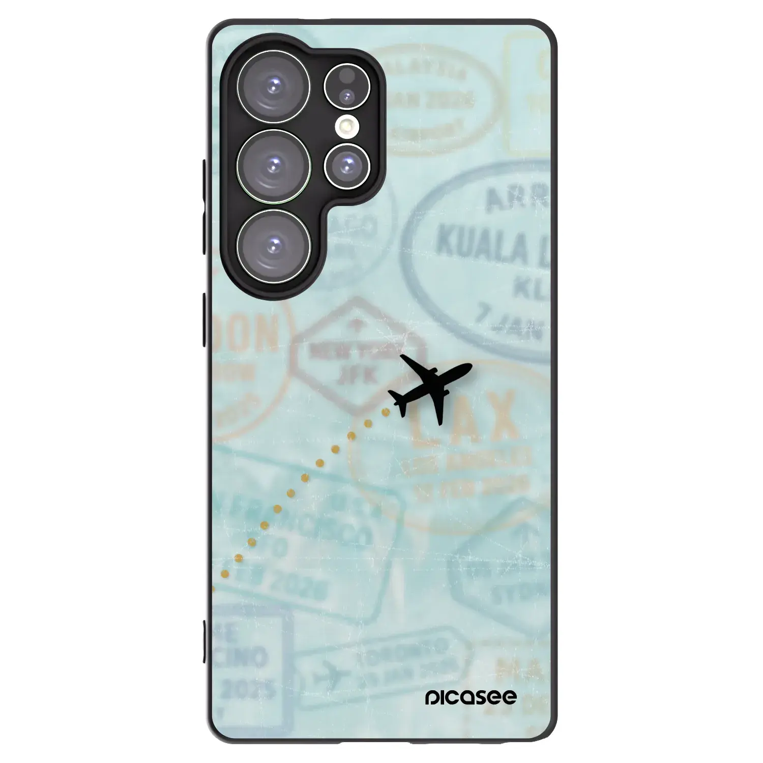 Silikonový černý obal pro Samsung Galaxy S25 Ultra 5G - FLIGHT PATH