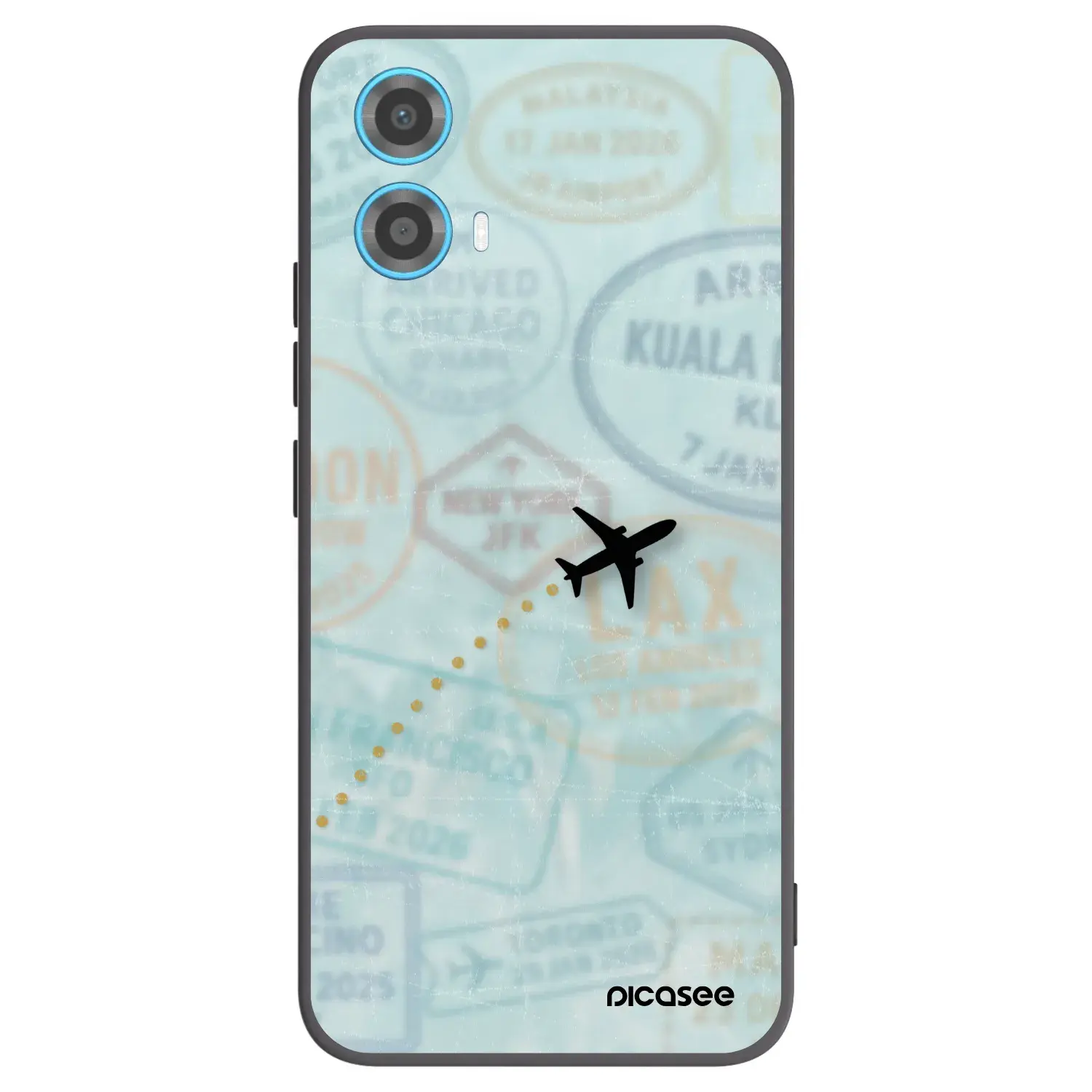Silikonový černý obal pro Motorola Moto G34 5G - FLIGHT PATH