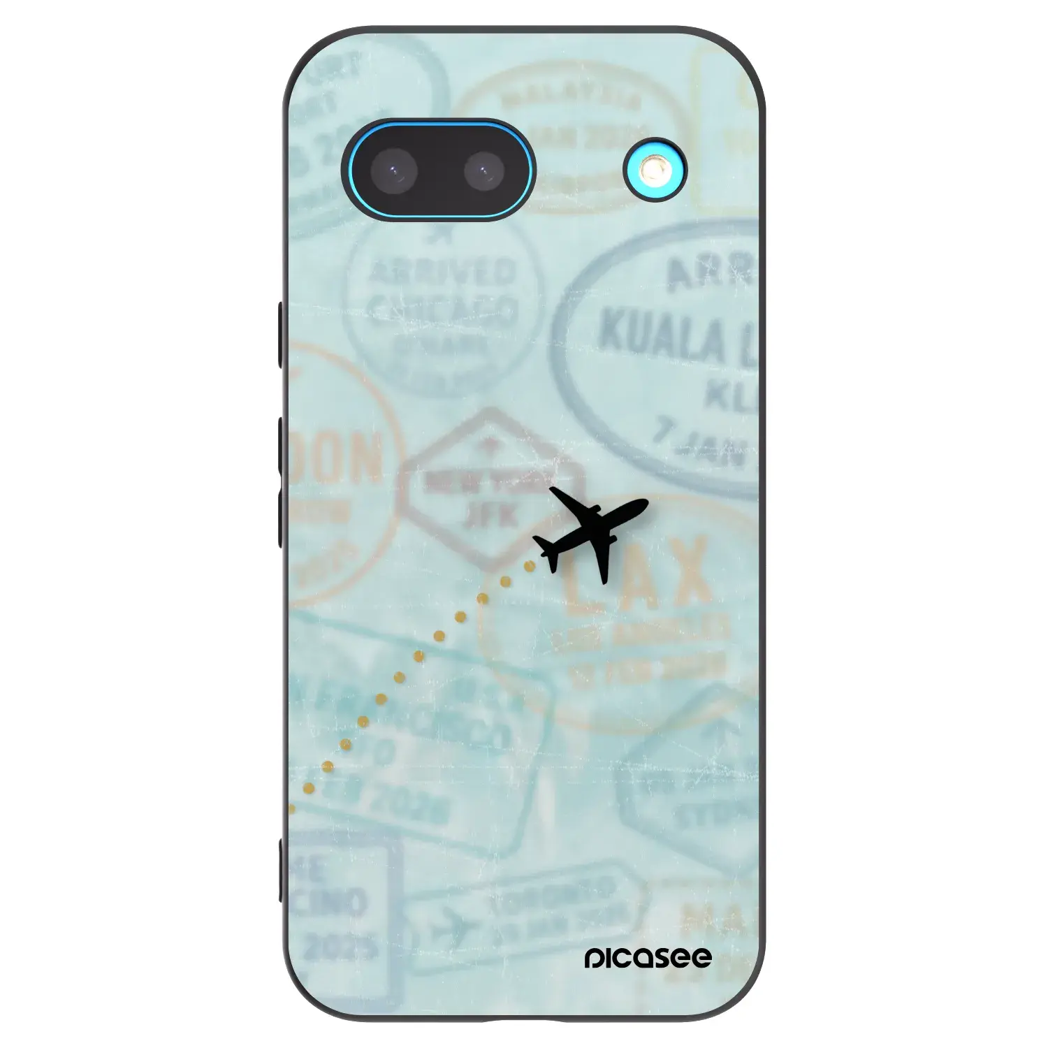 Silikonový černý obal pro Google Pixel 8a - FLIGHT PATH