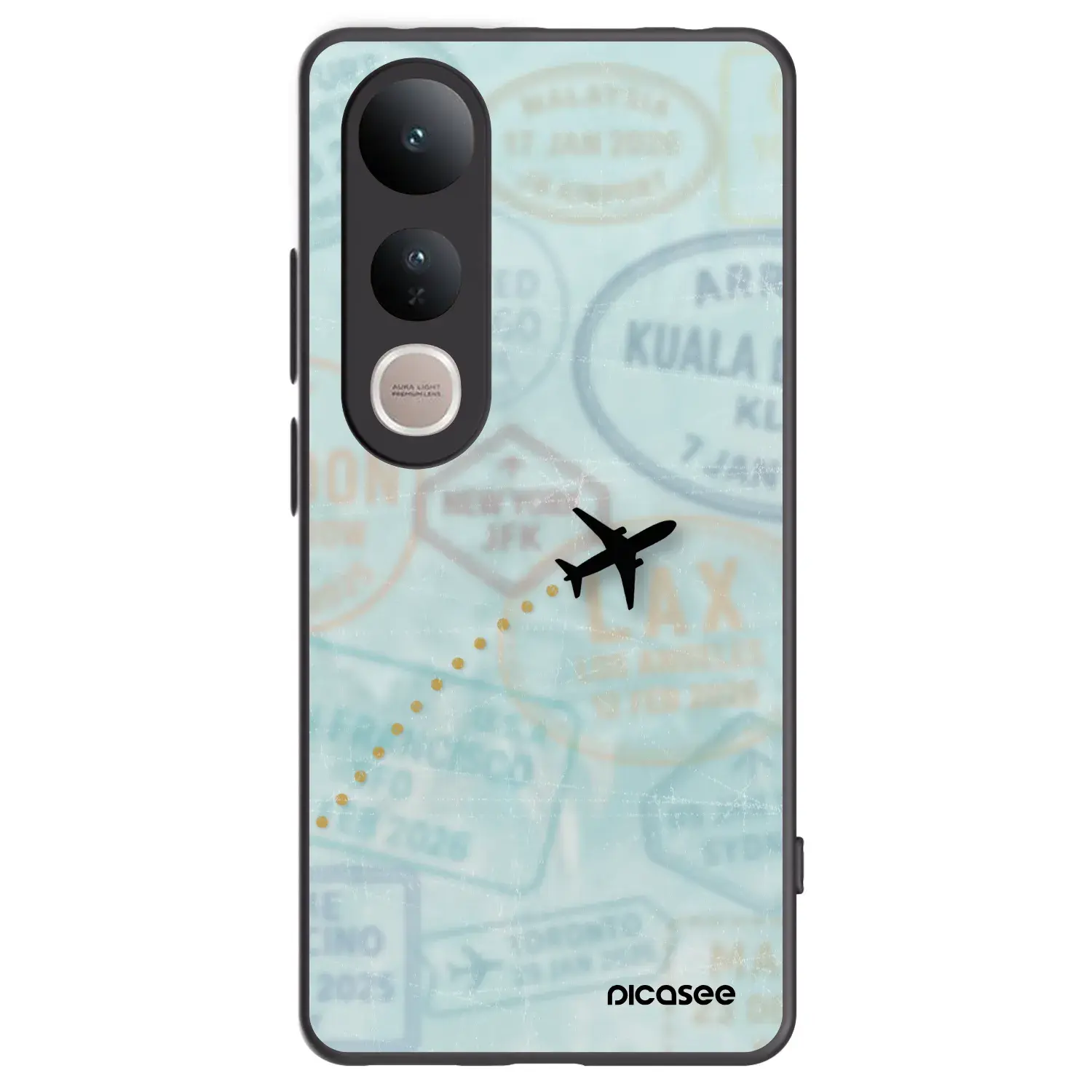 Silikonový černý obal pro Vivo V50 Lite 5G - FLIGHT PATH