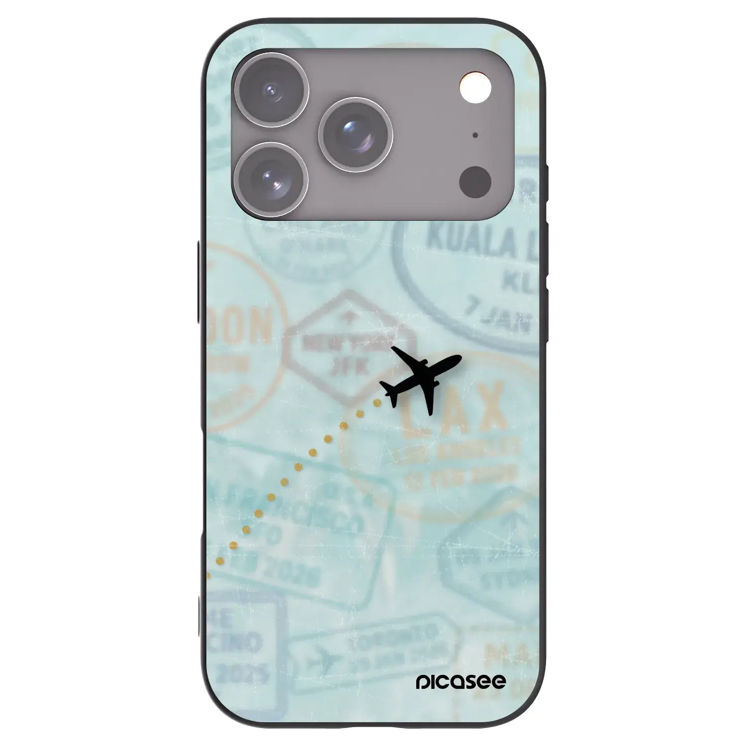 Silikonový černý obal pro Apple iPhone 17 Pro - FLIGHT PATH