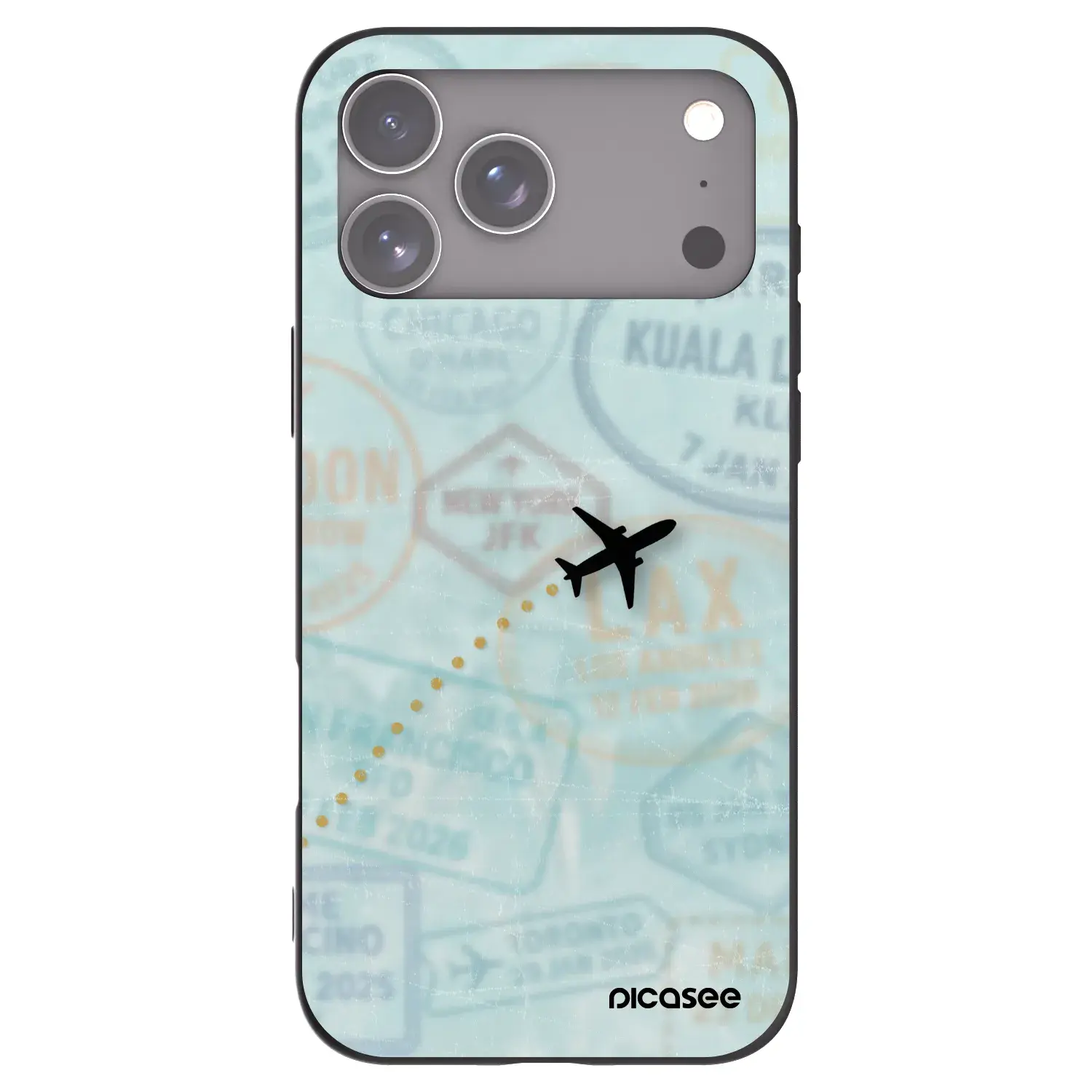 Silikonový černý obal pro Apple iPhone 17 Pro Max - FLIGHT PATH