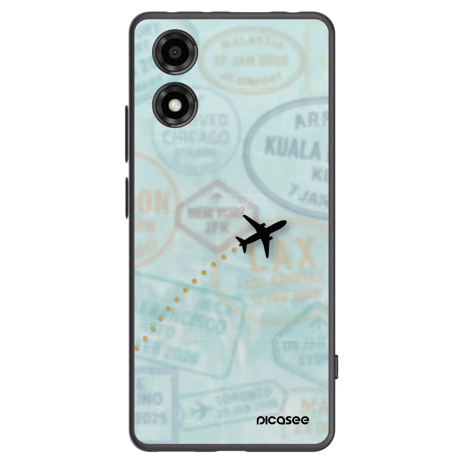 Silikonový černý obal pro Motorola Moto E14 - FLIGHT PATH