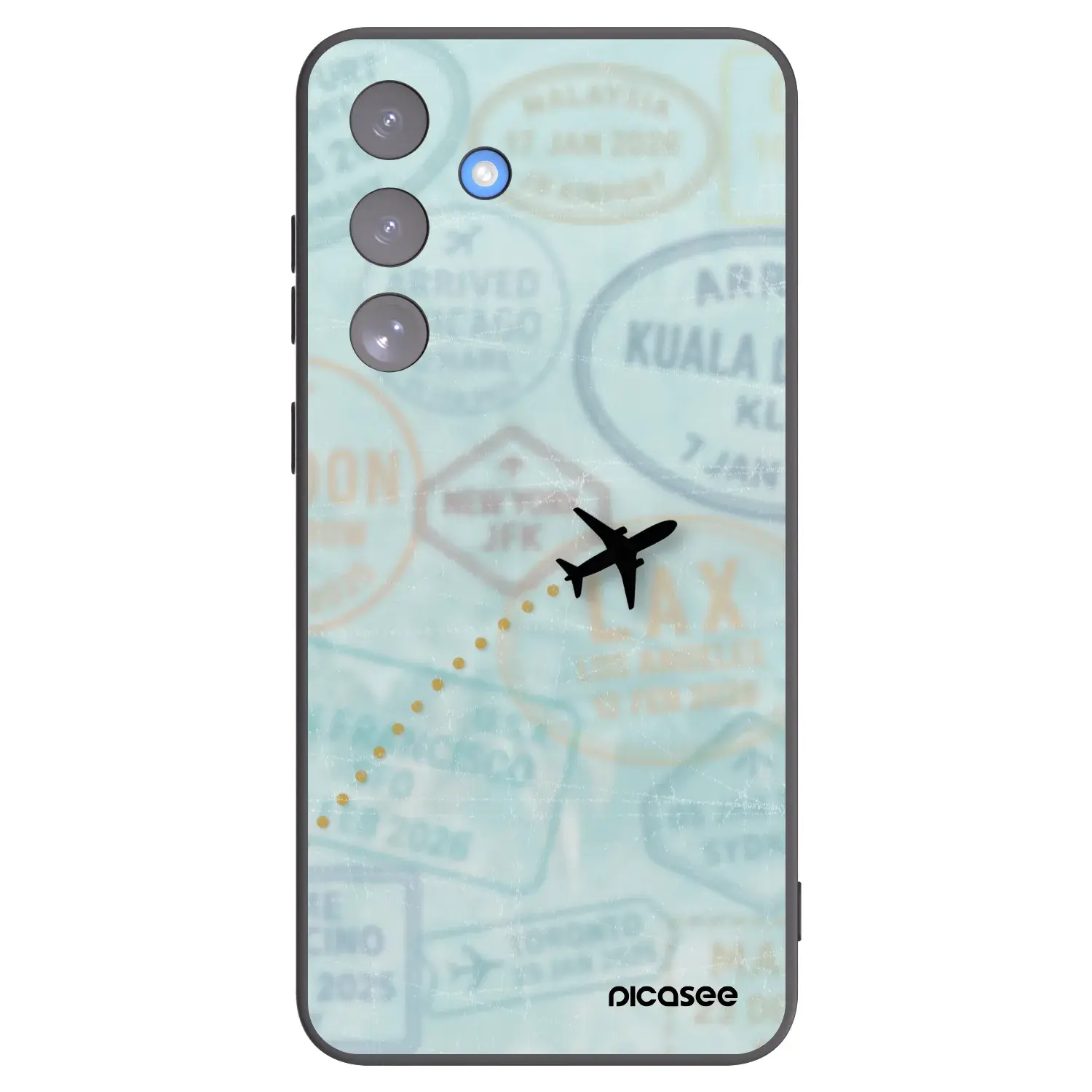 Silikonový černý obal pro Samsung Galaxy S25 FE 5G - FLIGHT PATH