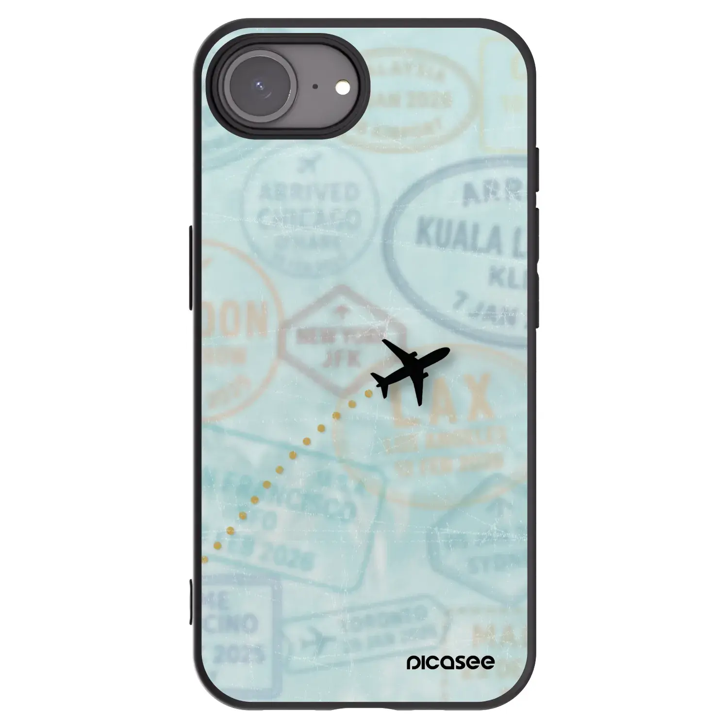 Silikonový černý obal pro Apple iPhone 17e - FLIGHT PATH