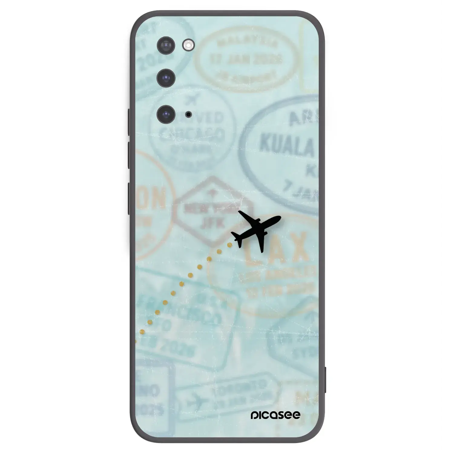 Silikonový černý obal pro Samsung Galaxy S20 G980F - FLIGHT PATH