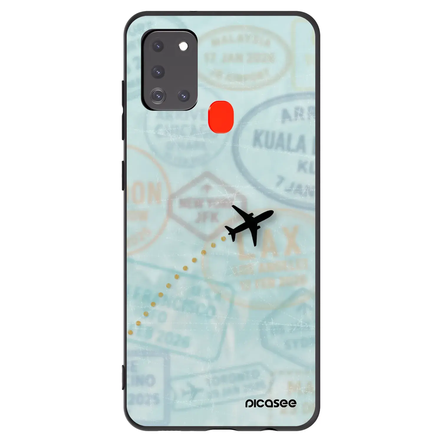 Silikonový černý obal pro Samsung Galaxy A21s - FLIGHT PATH