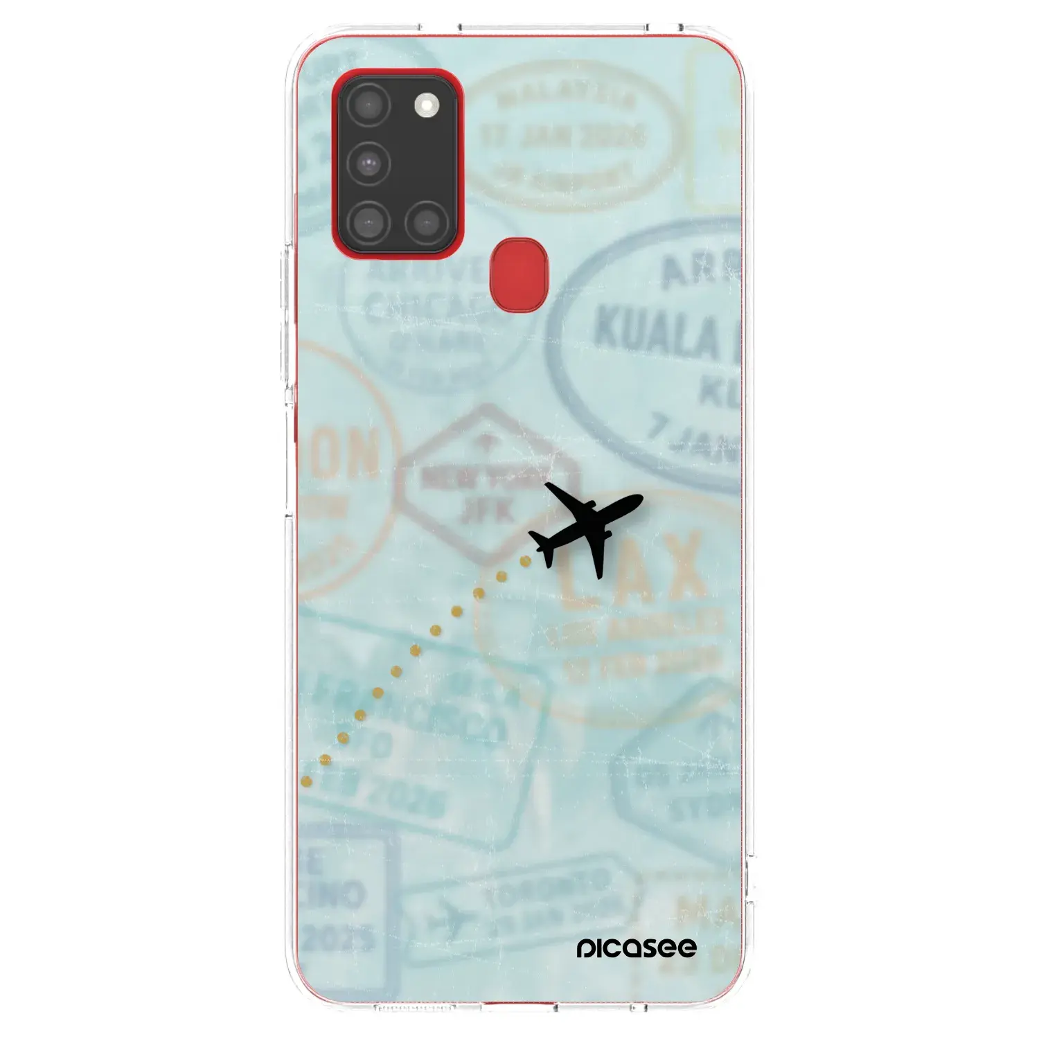 Silikonový průhledný obal pro Samsung Galaxy A21s - FLIGHT PATH