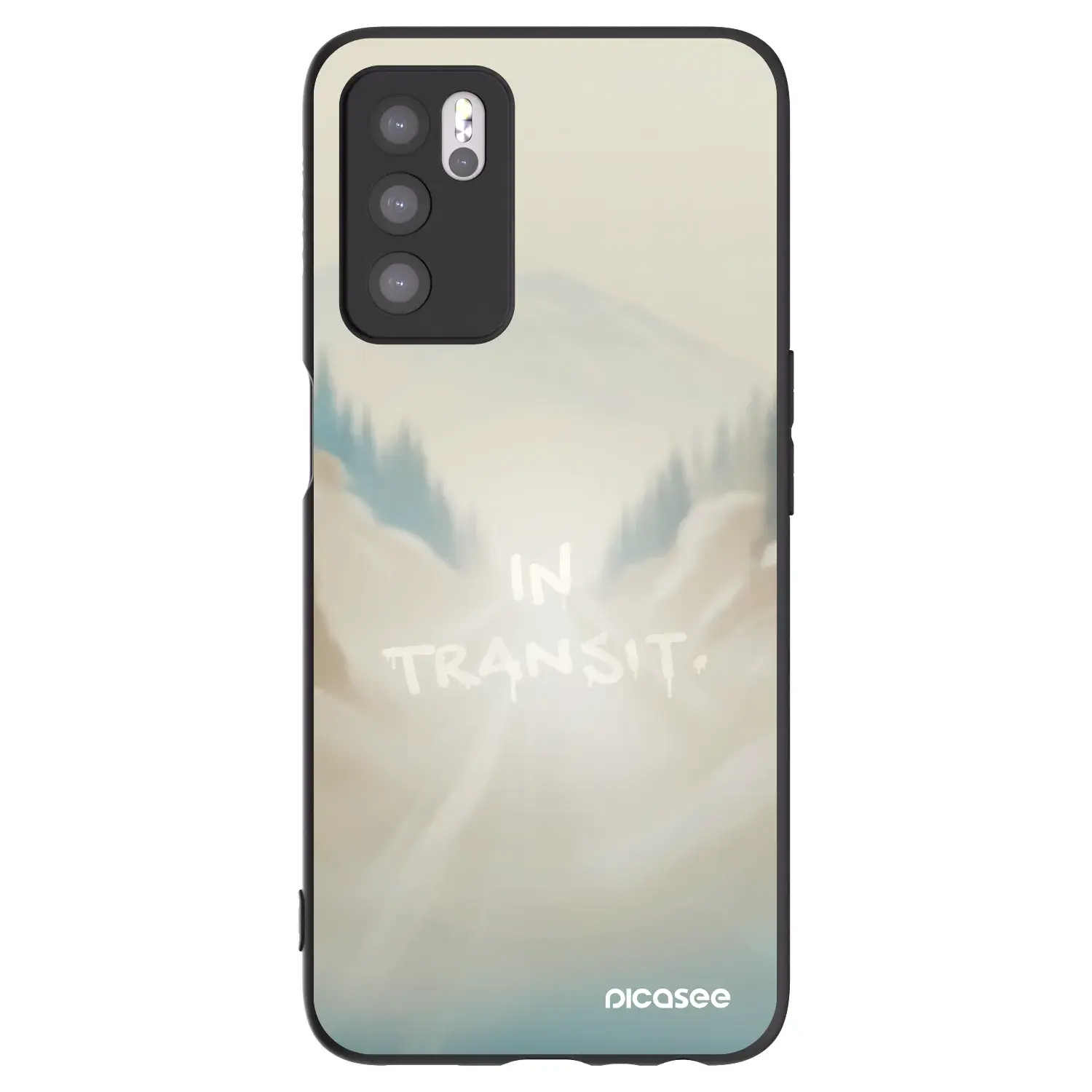 Silikonový černý obal pro OPPO A16s - IN TRANSIT