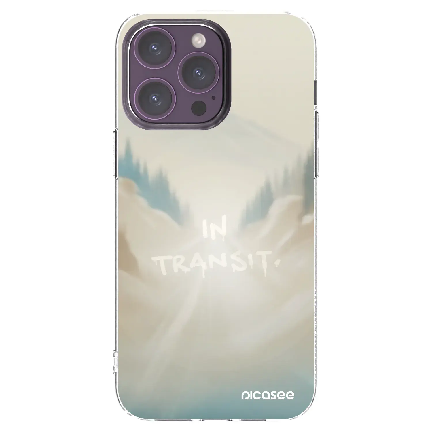 Silikonový průhledný obal pro Apple iPhone 14 Pro Max - IN TRANSIT