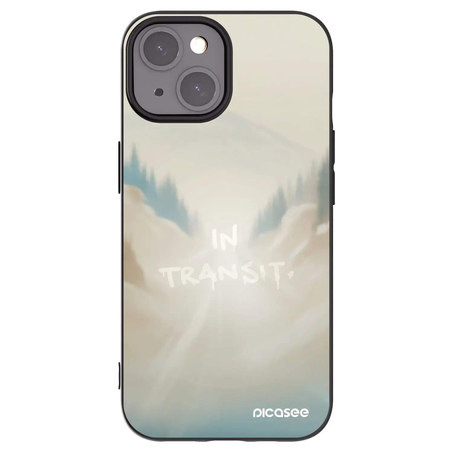 Silikonový černý obal pro Apple iPhone 15 - IN TRANSIT