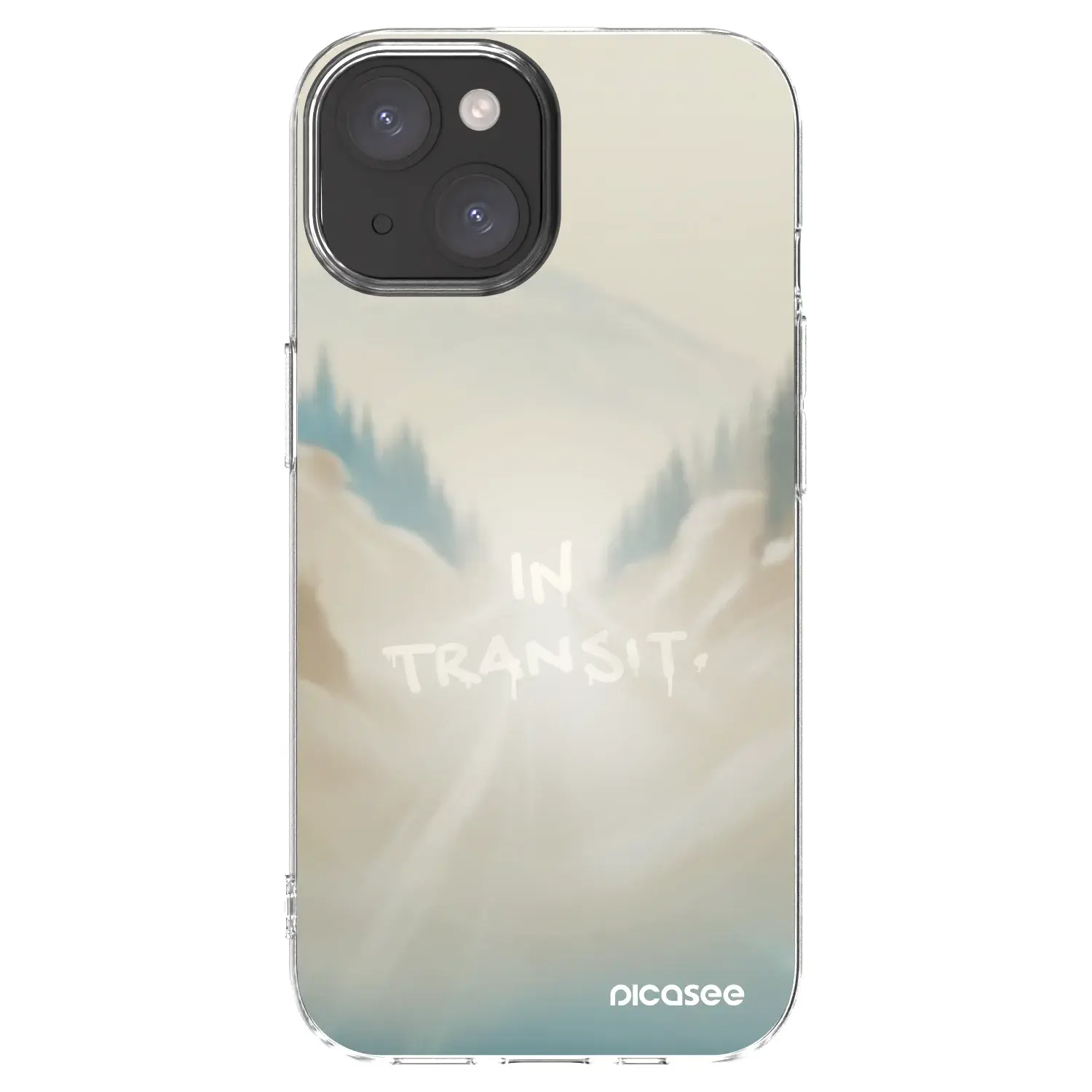 Silikonový průhledný obal pro Apple iPhone 15 - IN TRANSIT