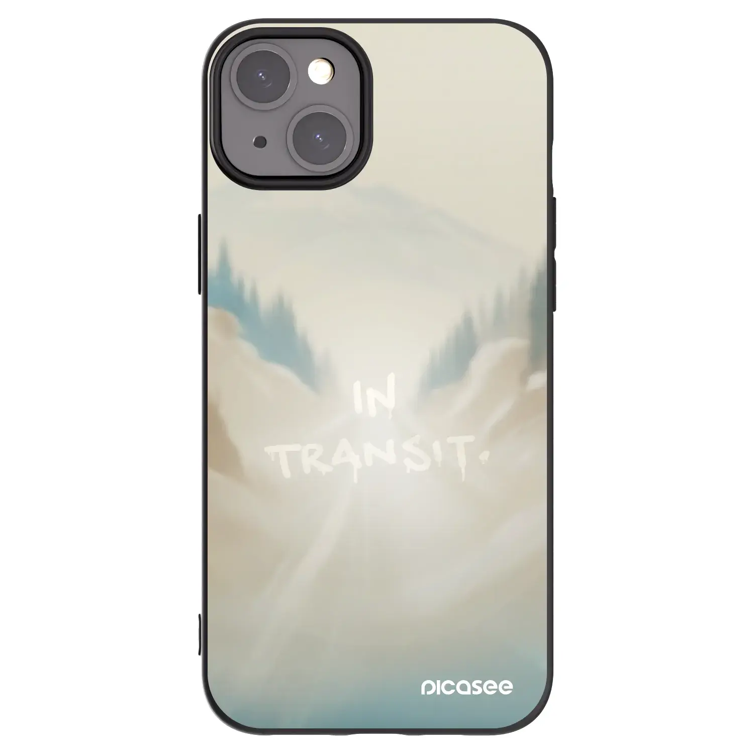 Silikonový černý obal pro Apple iPhone 15 Plus - IN TRANSIT