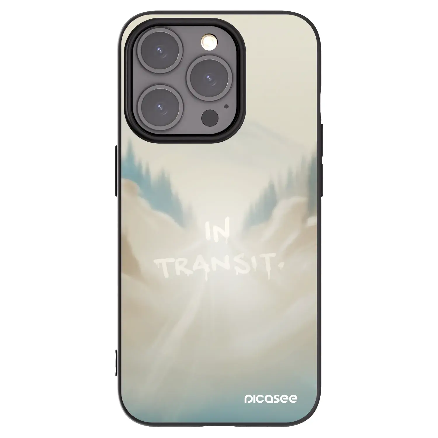 Silikonový černý obal pro Apple iPhone 15 Pro - IN TRANSIT
