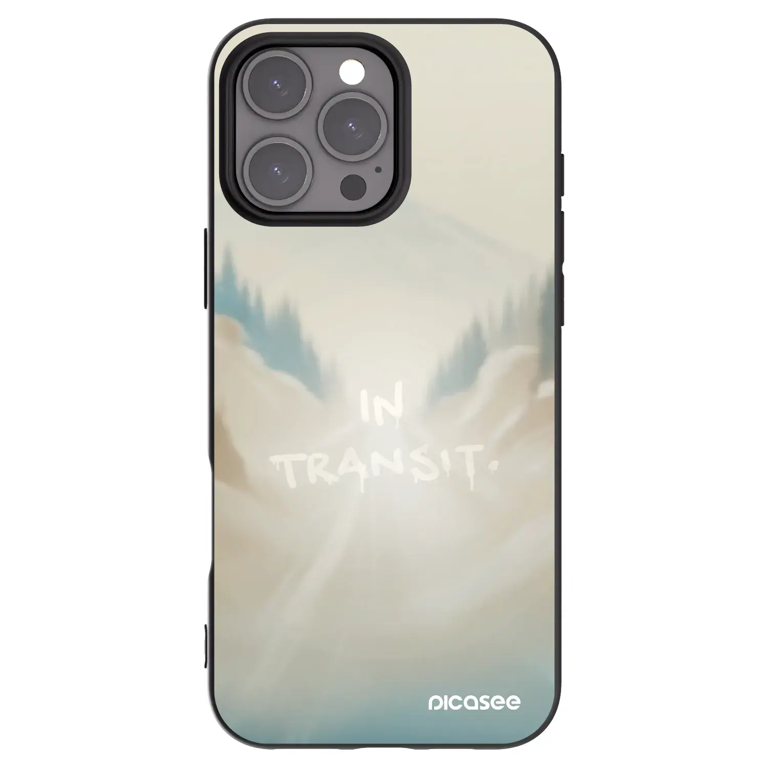 Silikonový černý obal pro Apple iPhone 16 Pro Max - IN TRANSIT