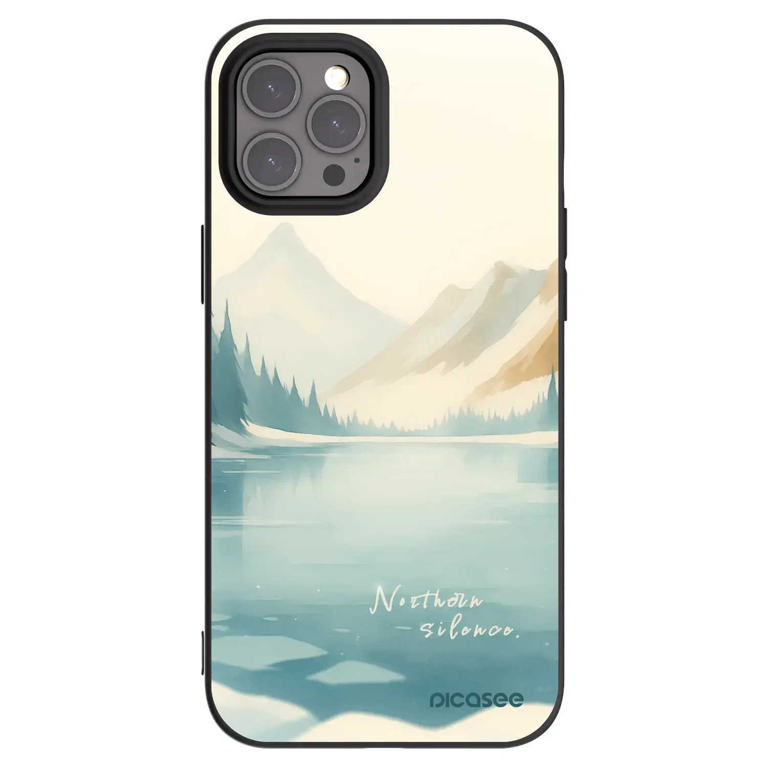 Silikonový černý obal pro Apple iPhone 12 Pro Max - NOTHERN SILENCE
