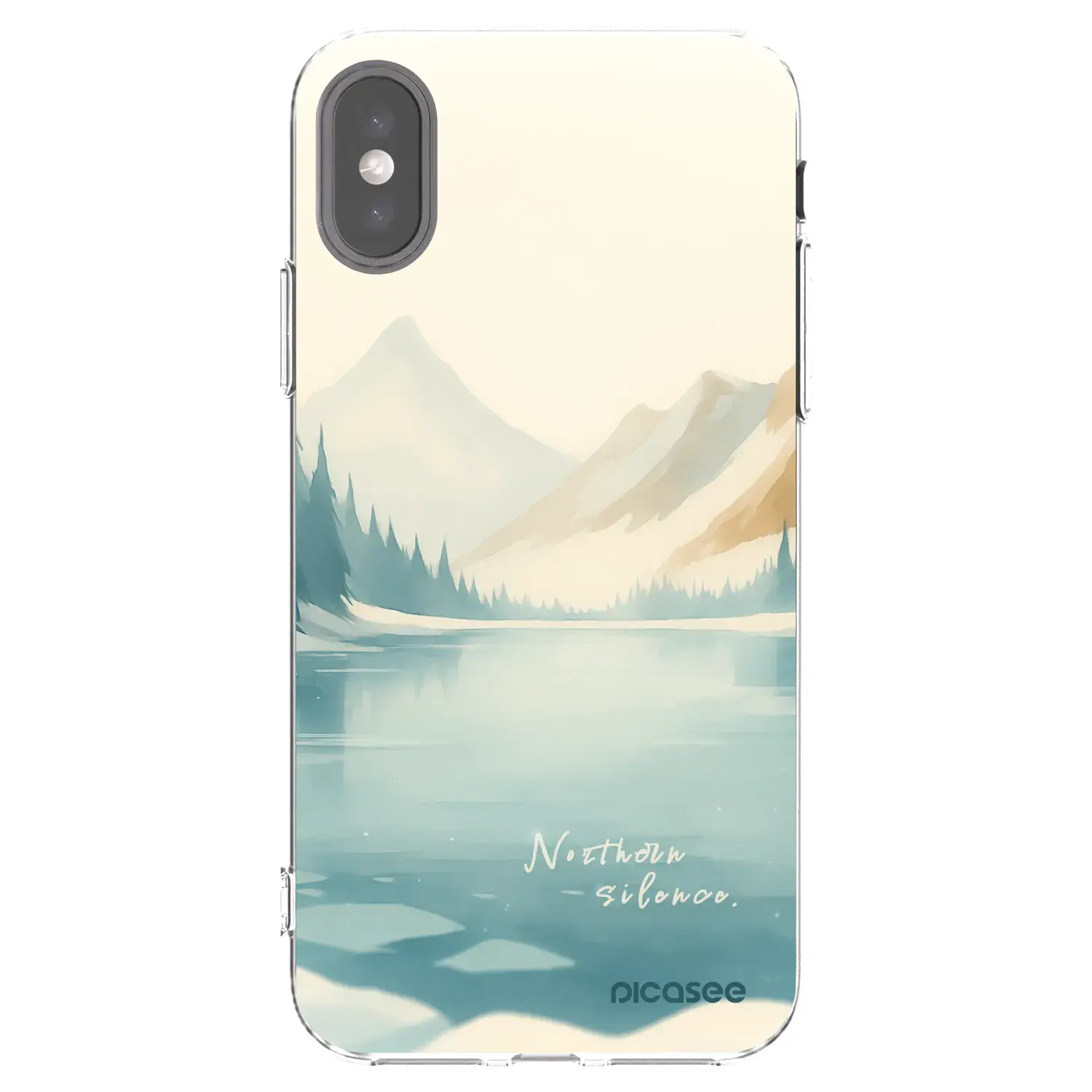 Silikonový průhledný obal pro Apple iPhone X/XS - NOTHERN SILENCE