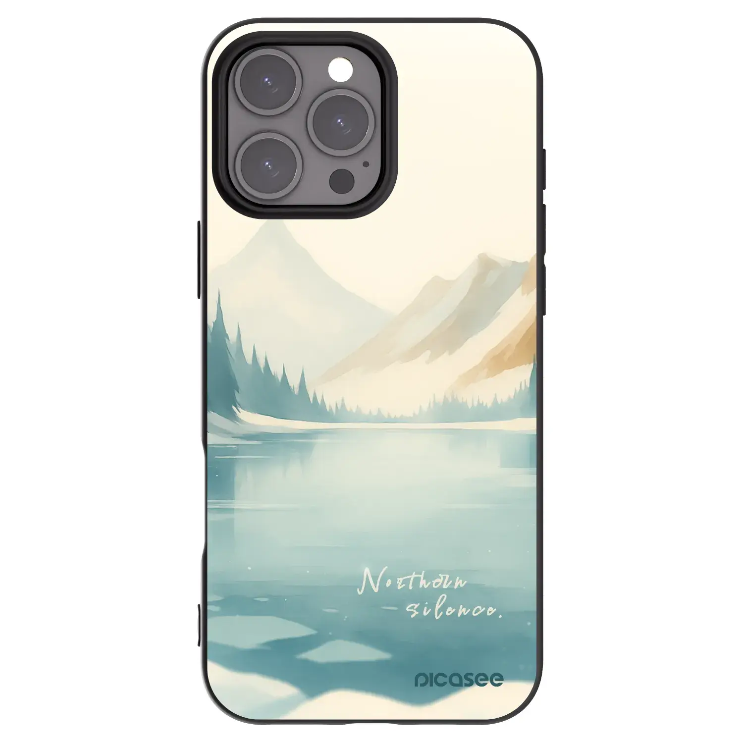 Silikonový černý obal pro Apple iPhone 16 Pro Max - NOTHERN SILENCE