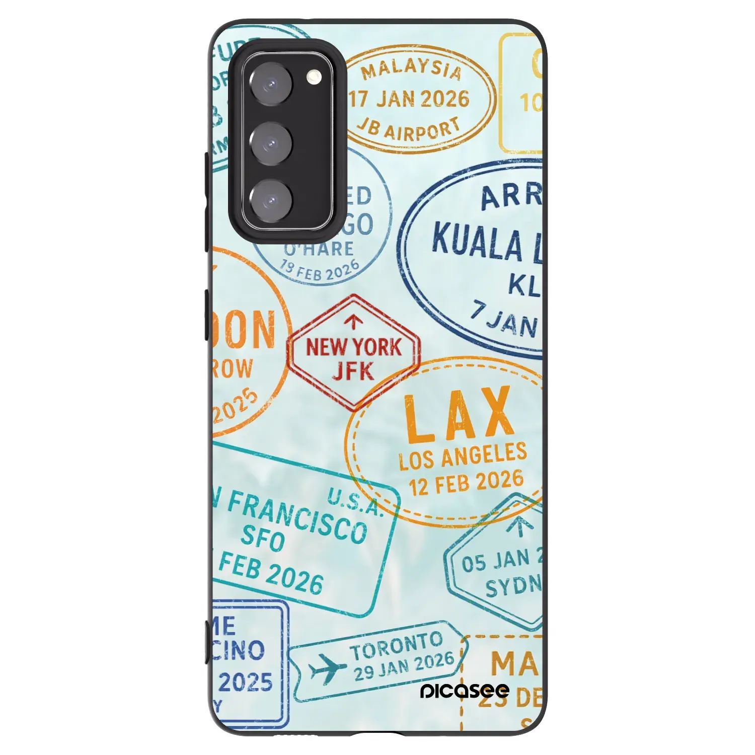Silikonový černý obal pro Samsung Galaxy S20 FE - PASSPORT EDITION