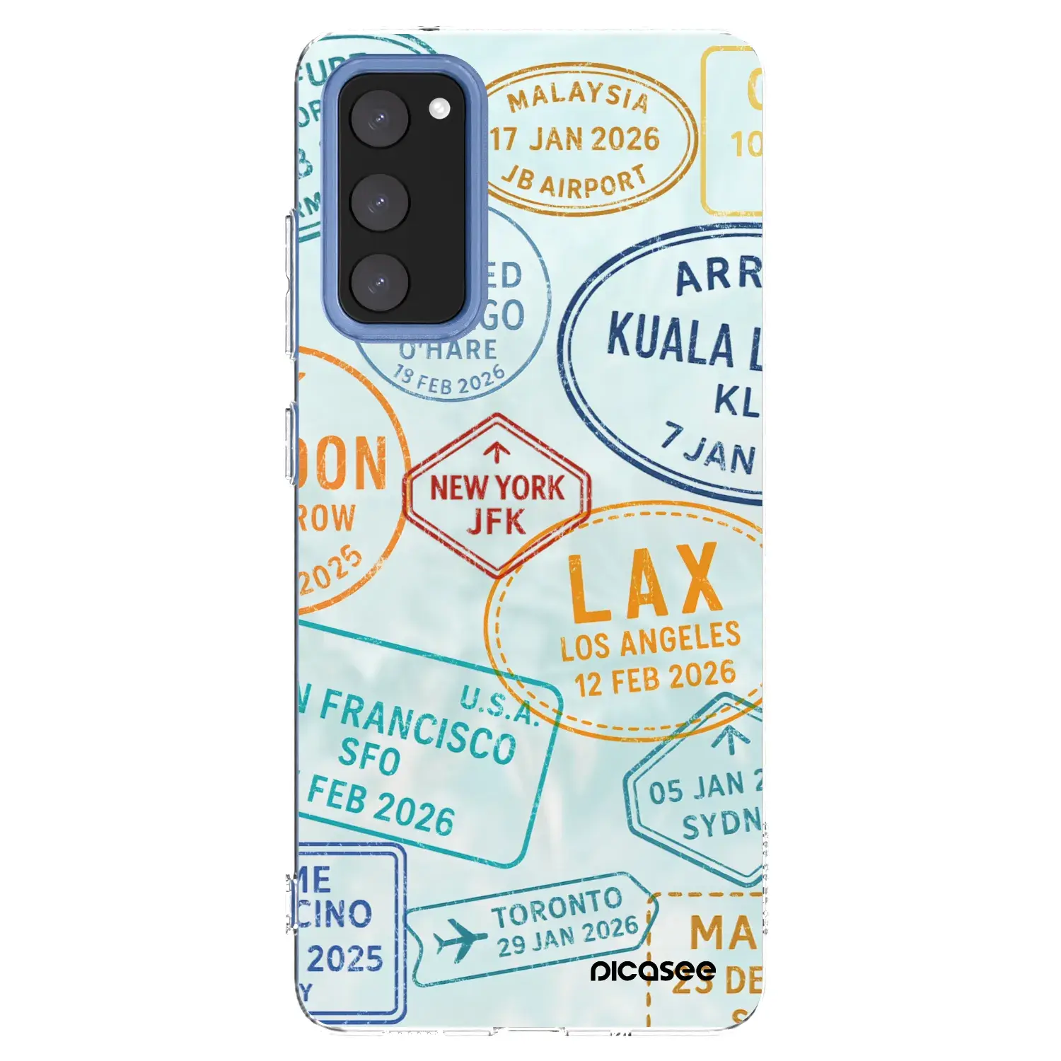 Silikonový průhledný obal pro Samsung Galaxy S20 FE - PASSPORT EDITION