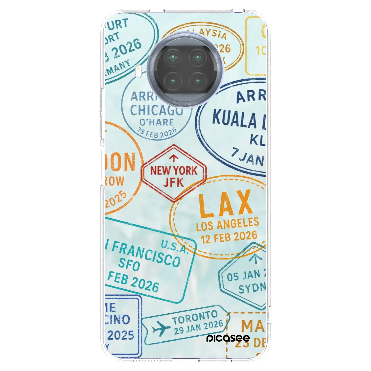 Silikonový průhledný obal pro Xiaomi Mi 10T Lite - PASSPORT EDITION