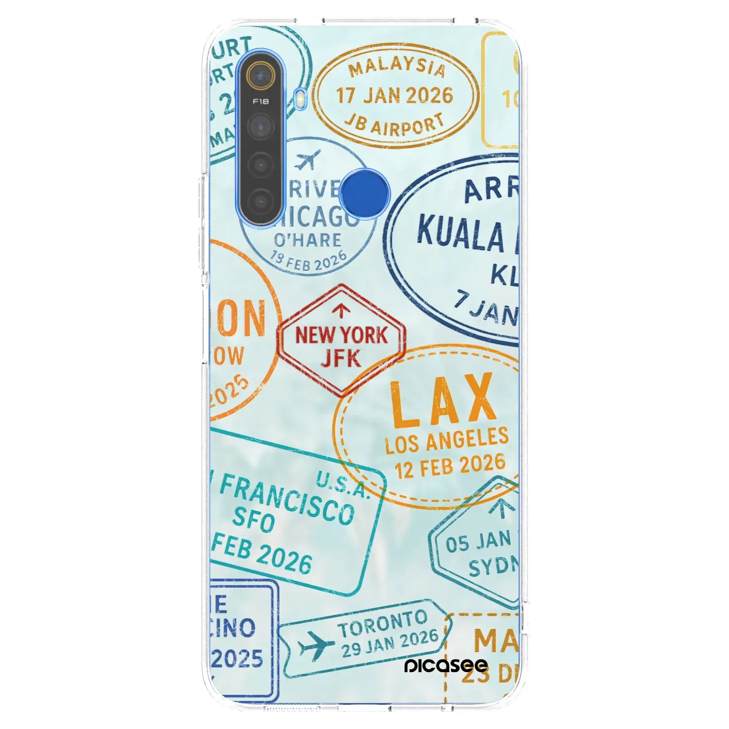 Silikonový průhledný obal pro Realme 5 - PASSPORT EDITION