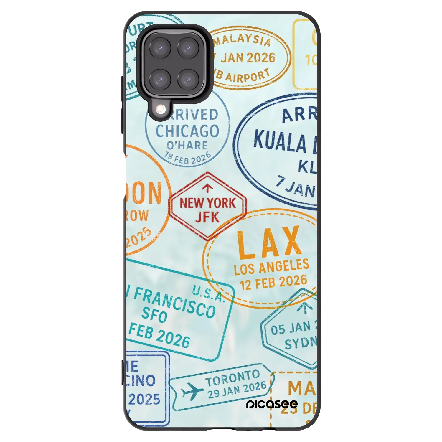 Silikonový černý obal pro Samsung Galaxy A12 A125F - PASSPORT EDITION
